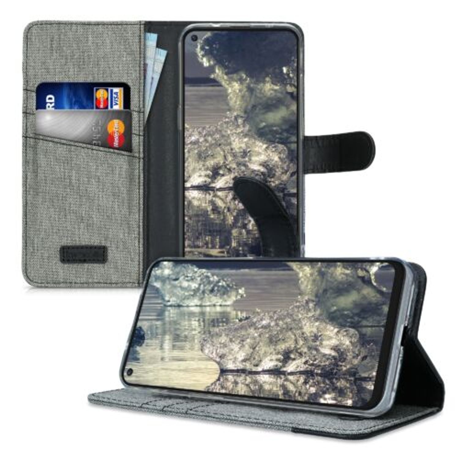 Husa pentru TCL 10L, Textil, Gri, 53509.22 fotografia produsului View 5 L