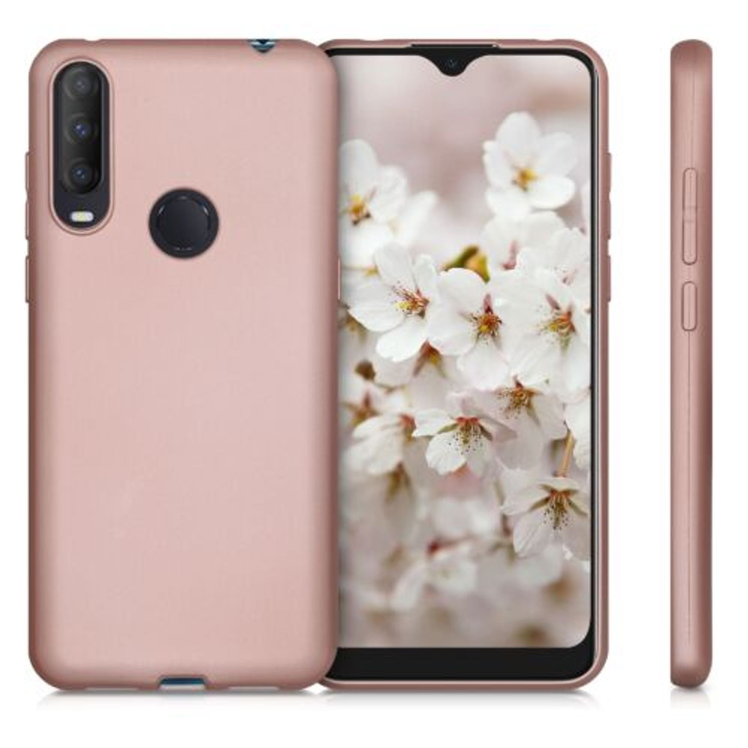 Husa pentru Alcatel 1S (2020), Silicon, Rose Gold, 53558.31 fotografia produsului View 2 L