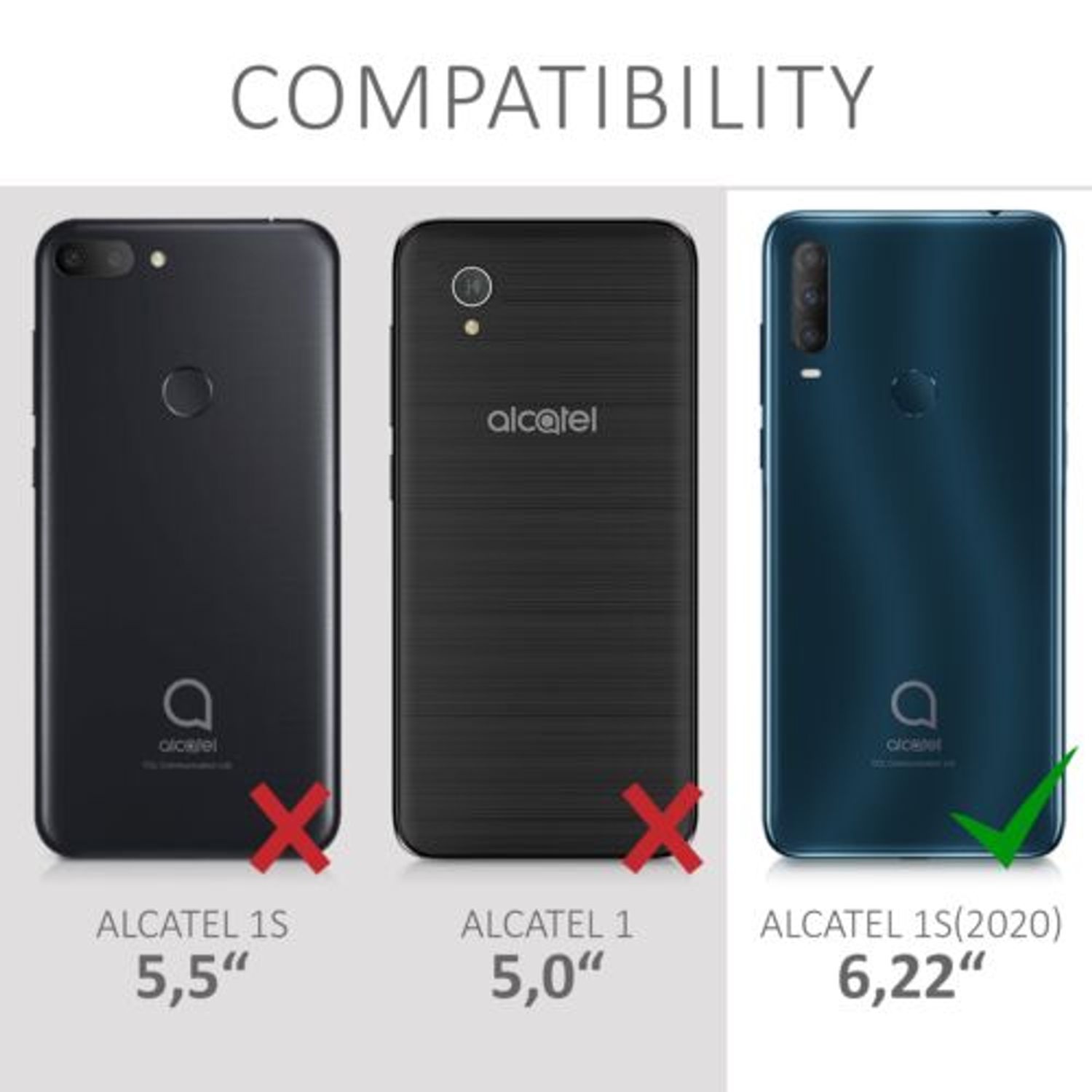 Husa pentru Alcatel 1S (2020), Silicon, Rose Gold, 53558.31 fotografia produsului View 6 L