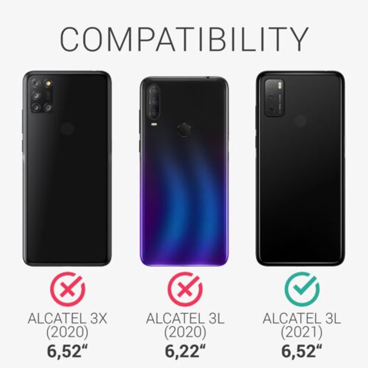 Husa pentru Alcatel 3L (2021), Silicon, Verde, 54467.171 fotografia produsului View 6 L