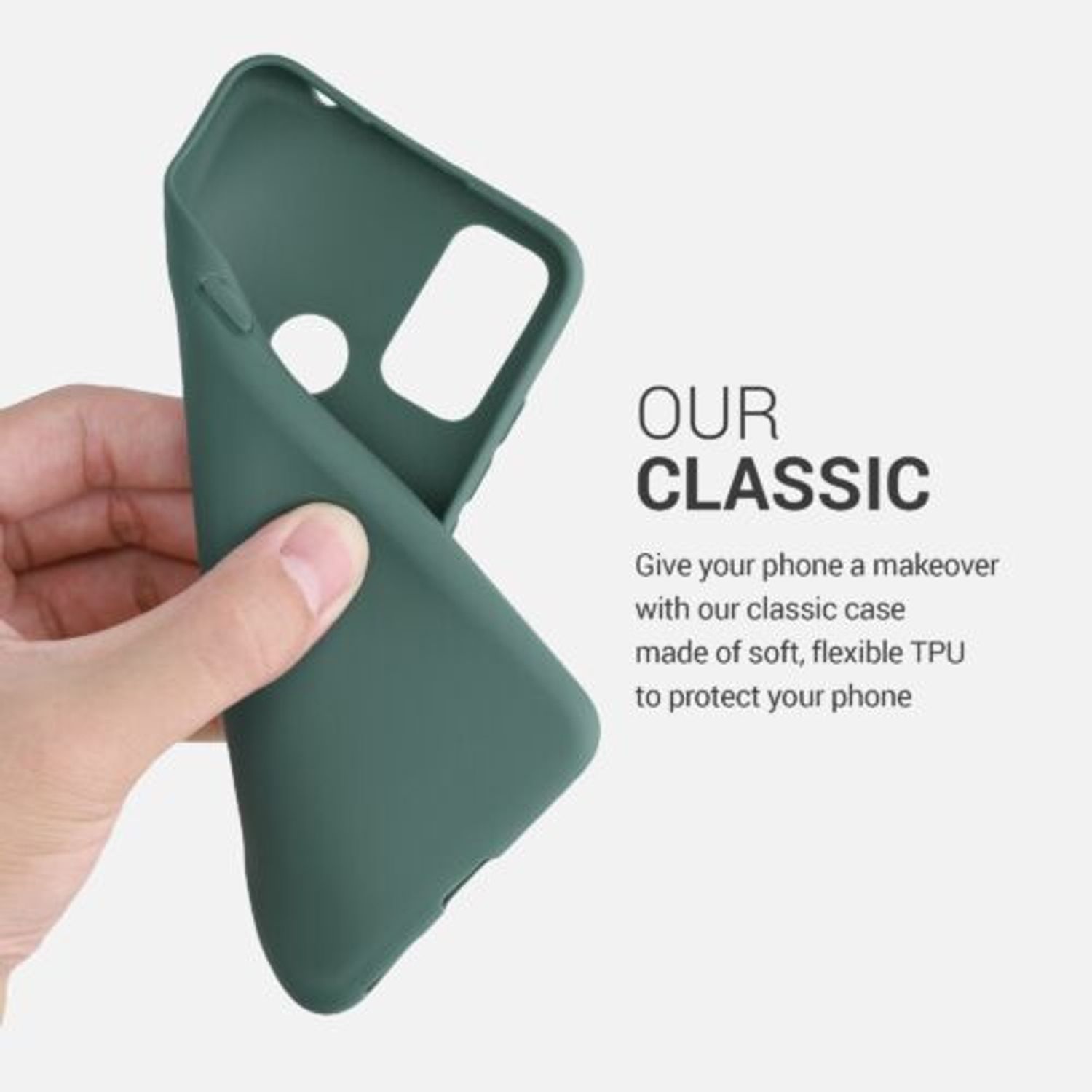 Husa pentru Alcatel 3L (2021), Silicon, Verde, 54467.171 fotografia produsului View 4 L