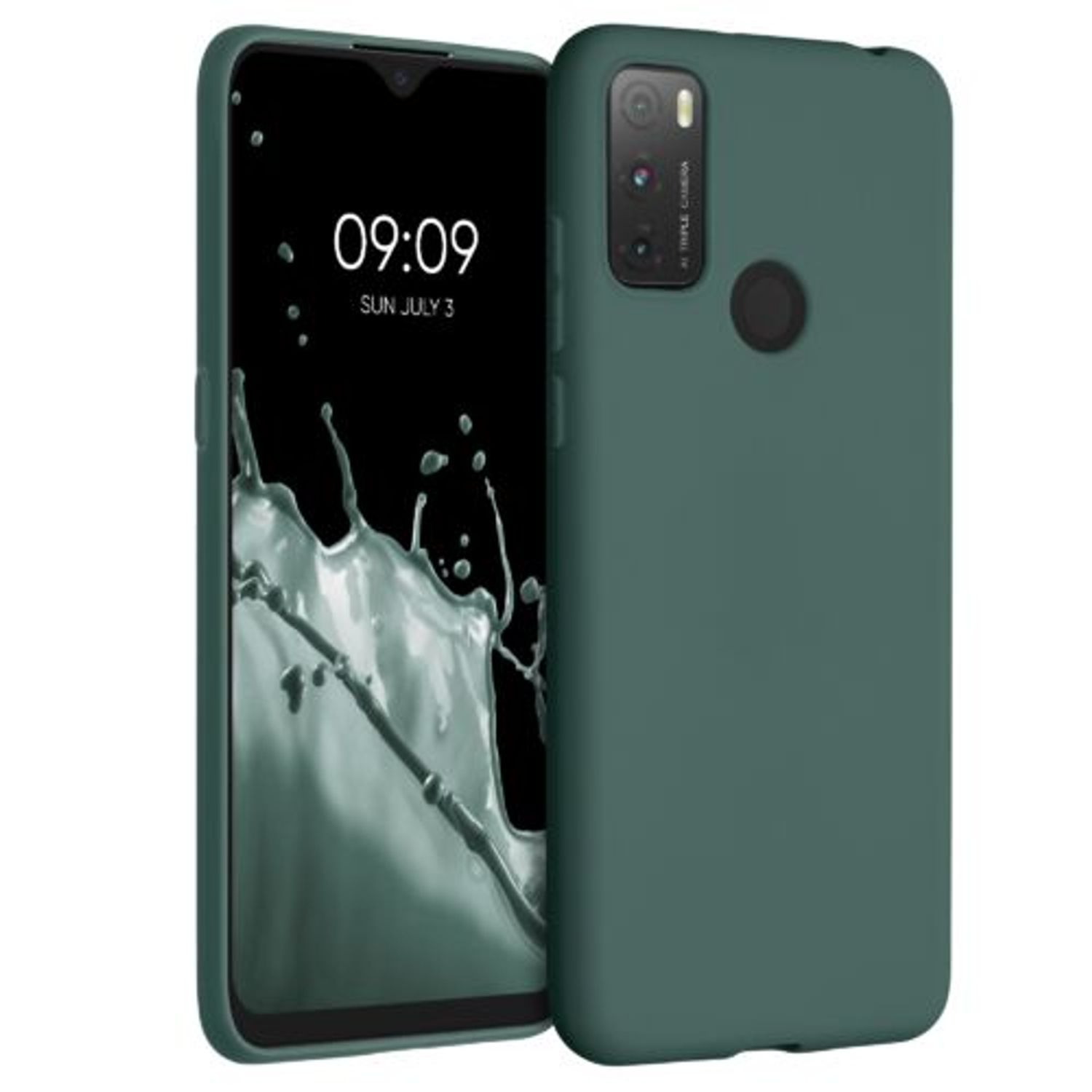 Husa pentru Alcatel 3L (2021), Silicon, Verde, 54467.171 fotografia produsului