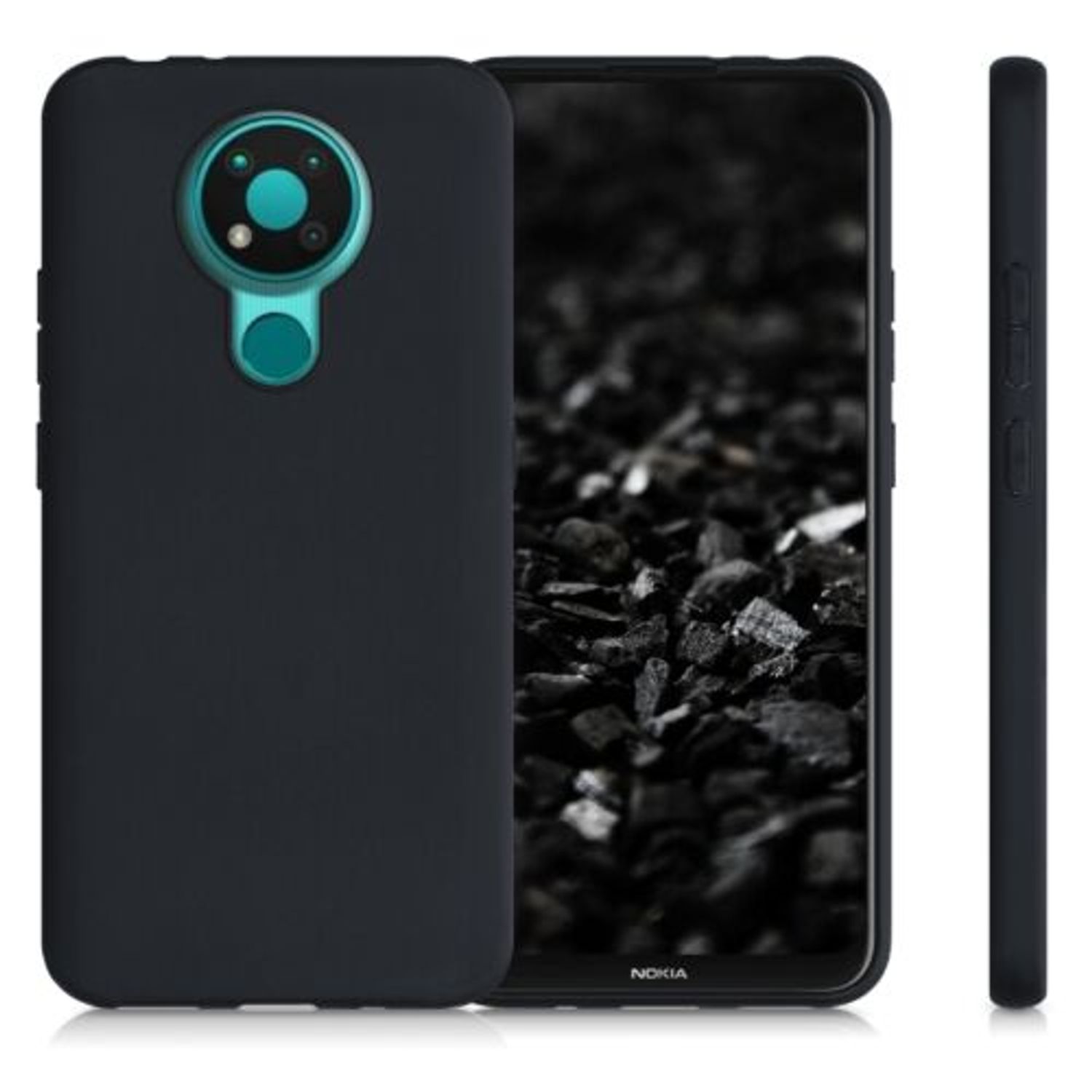 Husa pentru Nokia 3.4, Silicon, Negru, 53495.01 fotografia produsului View 2 L