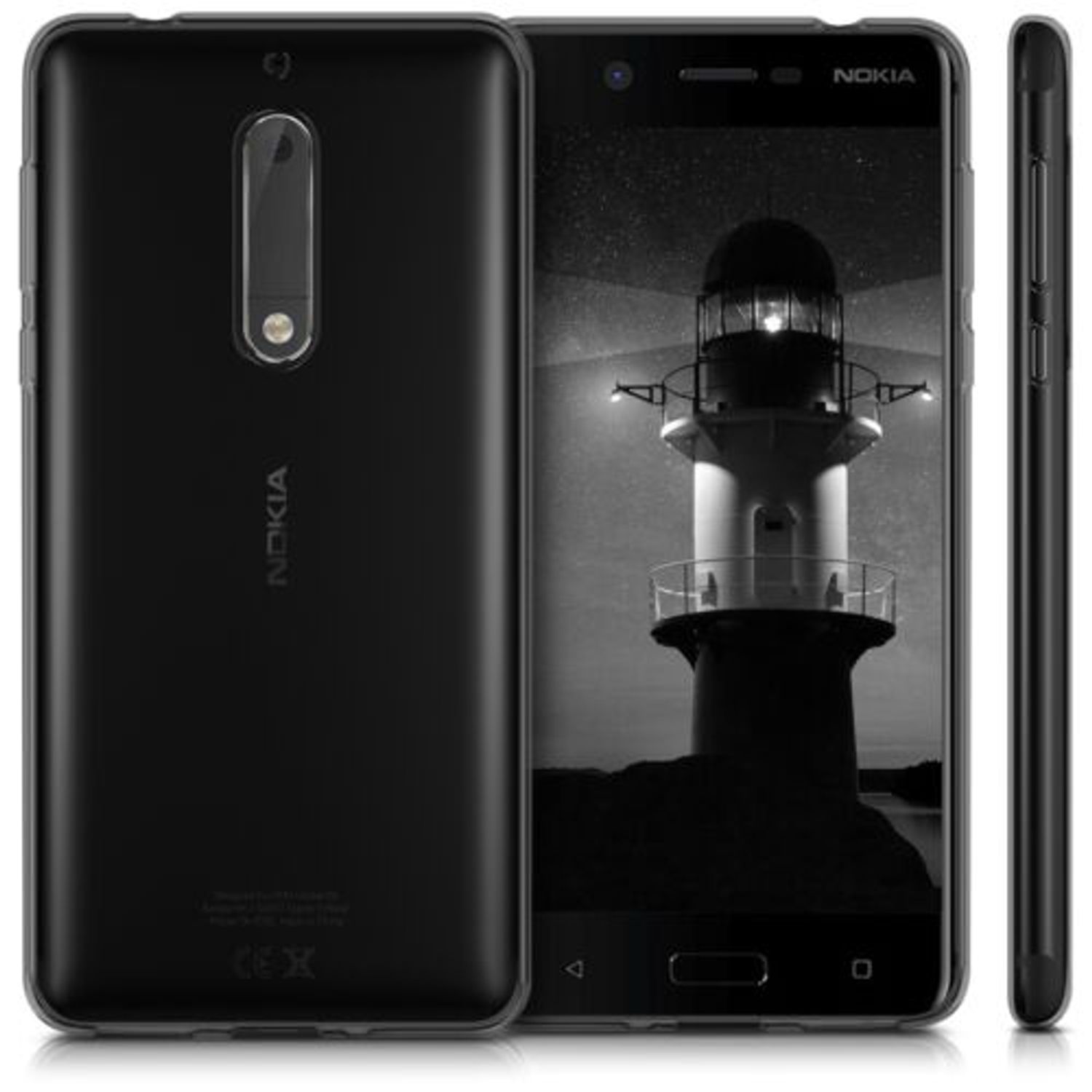 Husa pentru Nokia 5, Silicon, Negru, 41111.01 fotografia produsului View 2 L