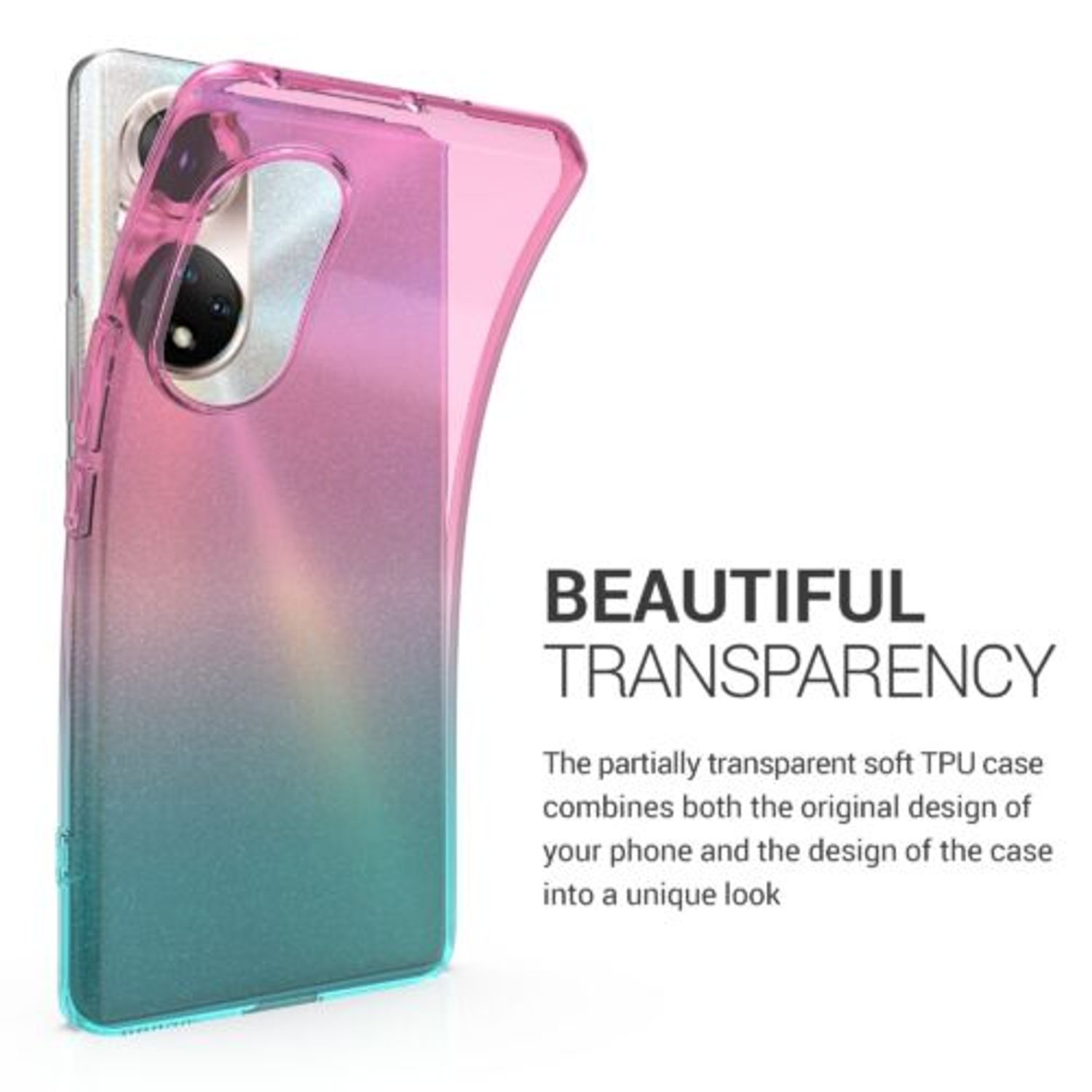 Husa pentru Honor 50, Silicon, Roz, 55776.01 fotografia produsului View 7 L