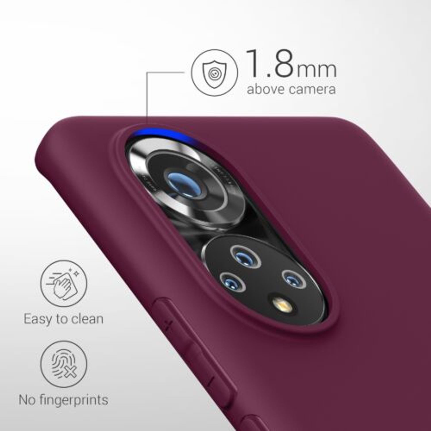 Husa pentru Honor 50 Pro, Silicon, Violet, 55410.187 fotografia produsului View 4 L