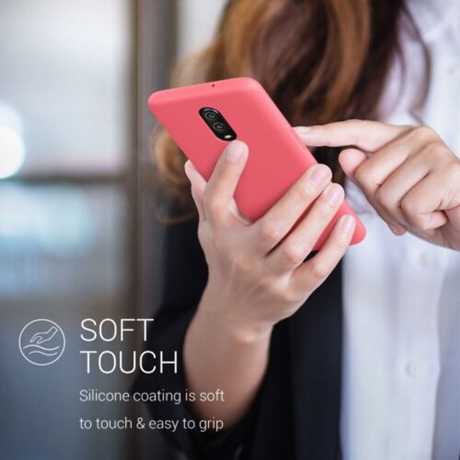 Husa pentru OnePlus 6T, Silicon, Roz, 46316.103 fotografia produsului View 4 L