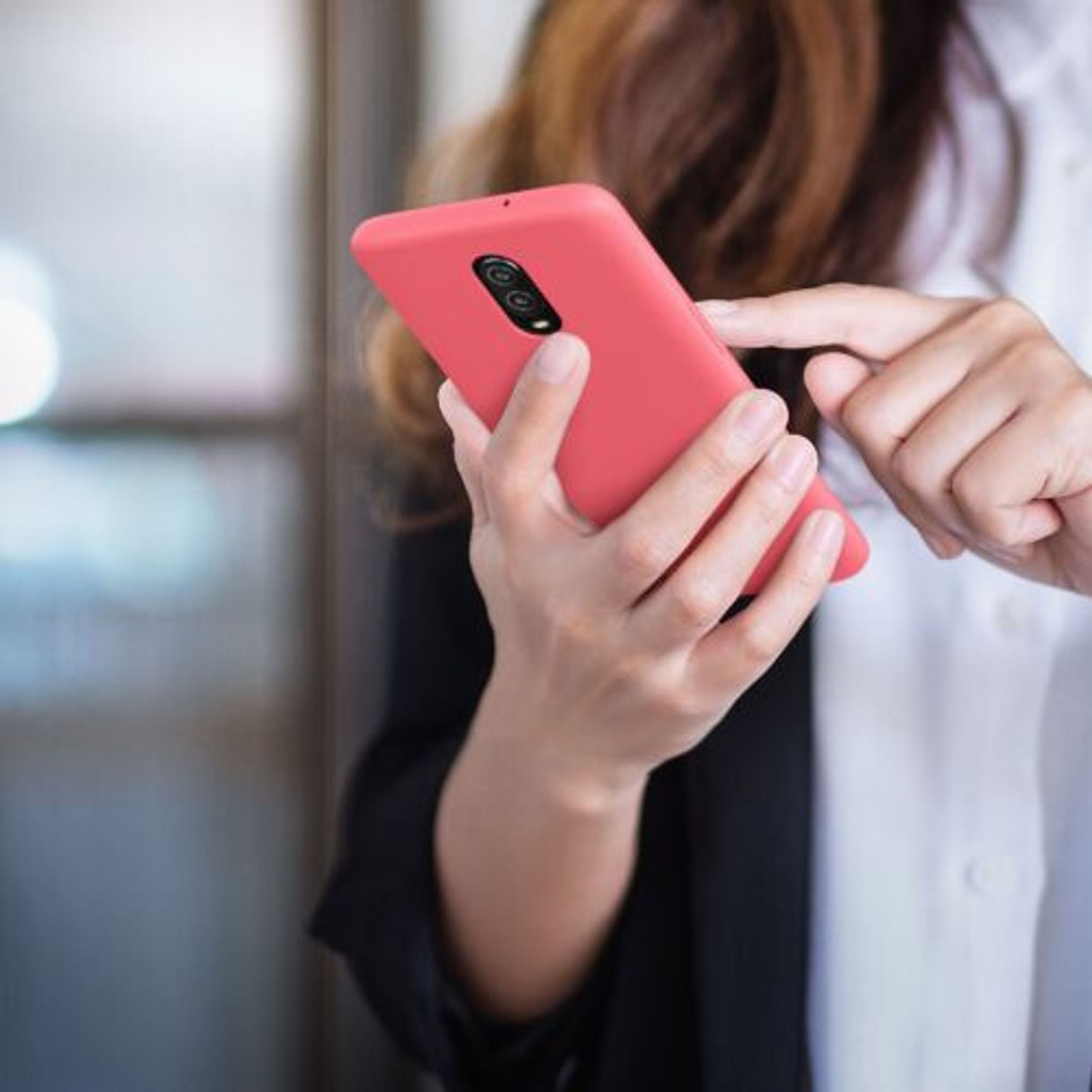 Husa pentru OnePlus 6T, Silicon, Roz, 46316.103 fotografia produsului View 8 L