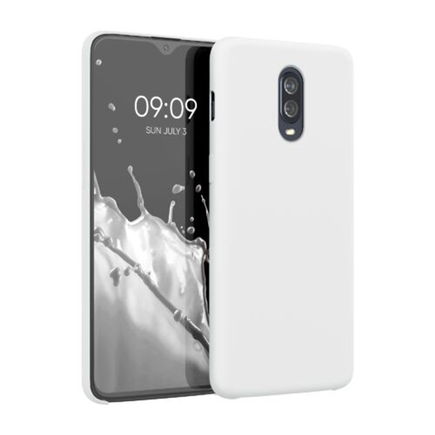 Husa pentru OnePlus 6T, Silicon, Alb, 46316.02 fotografia produsului
