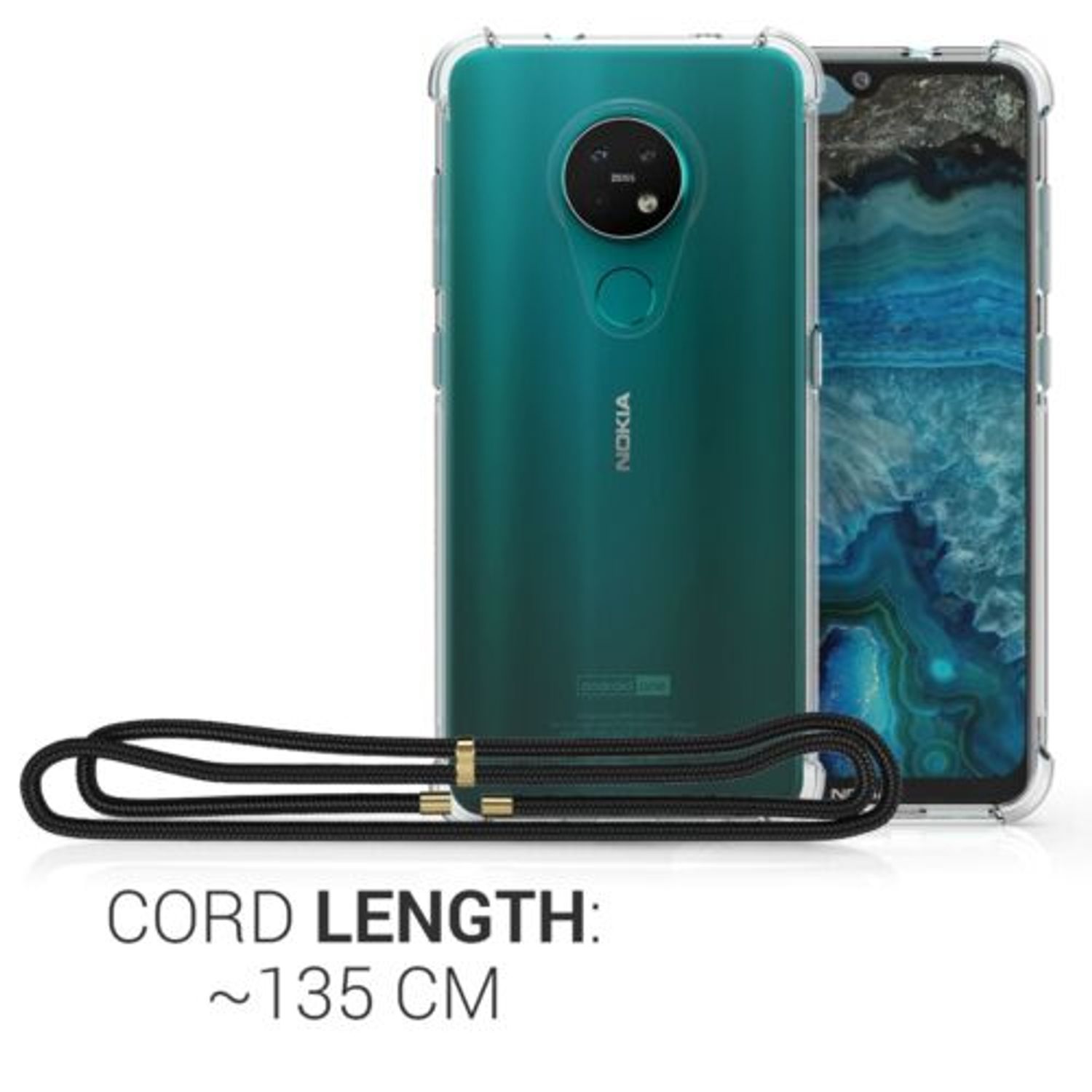 Husa pentru Nokia 7.2, Silicon, Transparent, 51098.03 fotografia produsului View 4 L