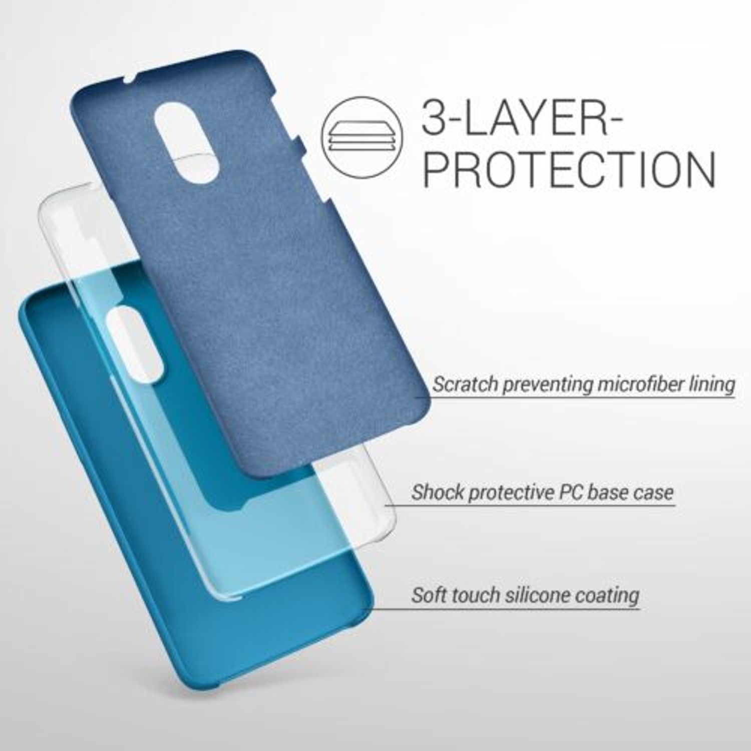 Husa pentru OnePlus 6T, Silicon, Albastru, 46316.224 fotografia produsului View 3 L