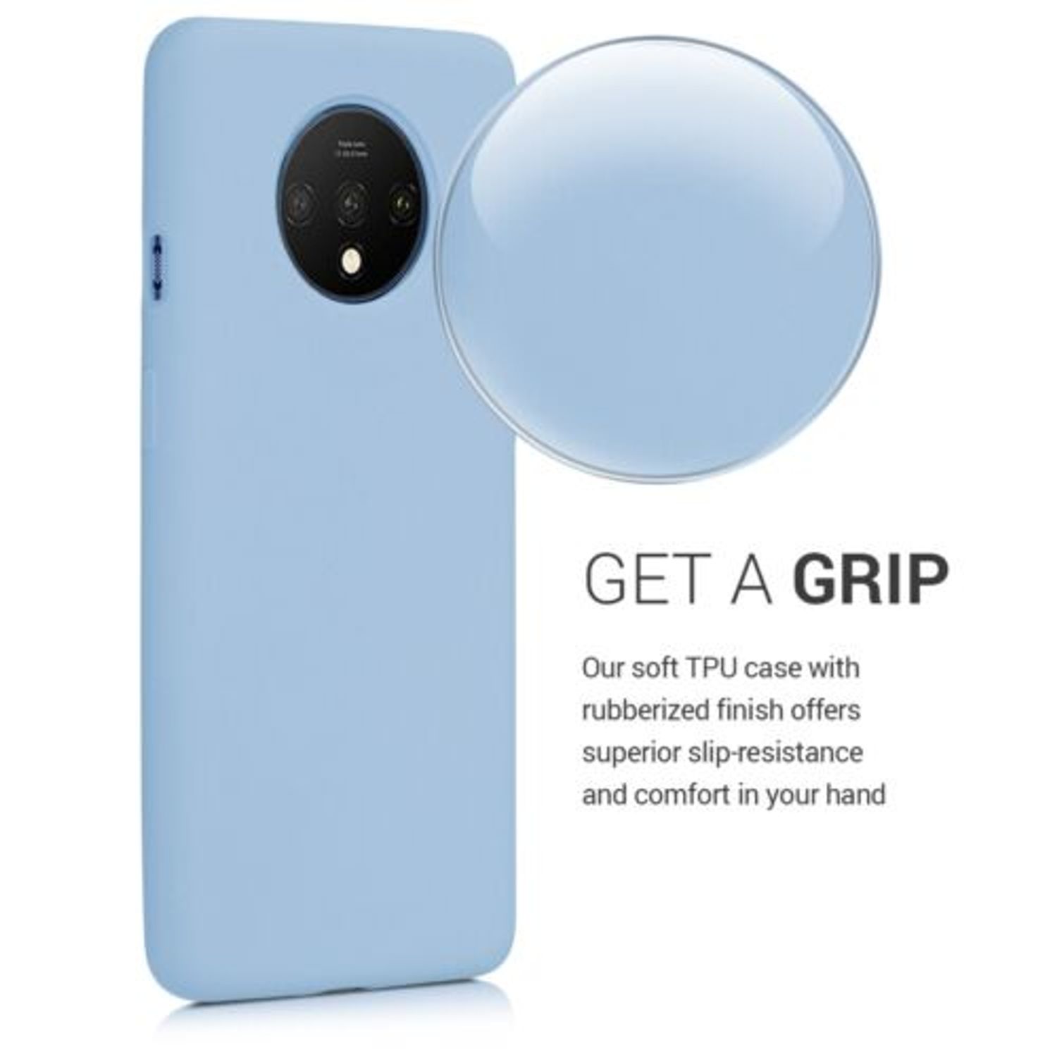 Husa pentru OnePlus 7T, Silicon, Albastru, 50403.58 fotografia produsului View 4 L