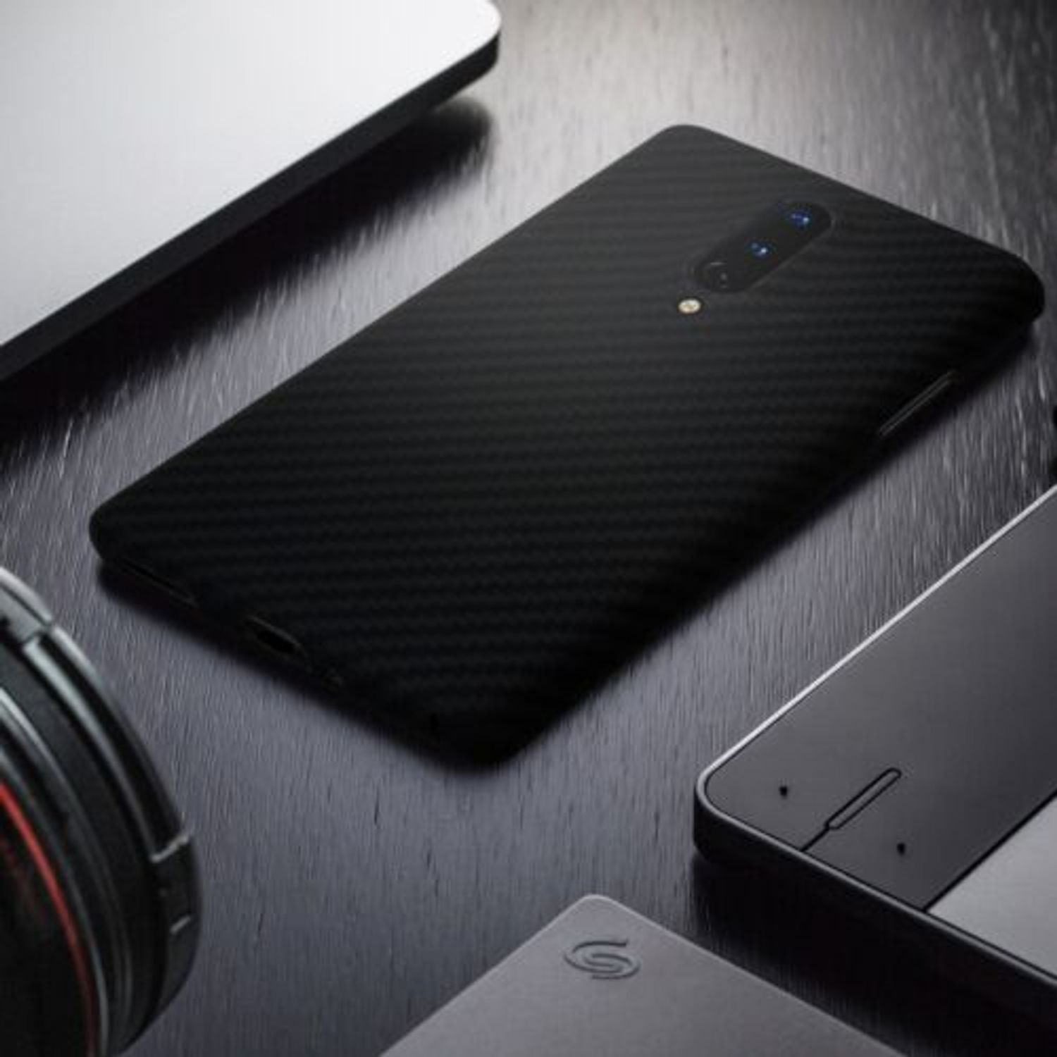 Husa pentru OnePlus 8, Aramida, Negru, 51869.47 fotografia produsului View 3 L