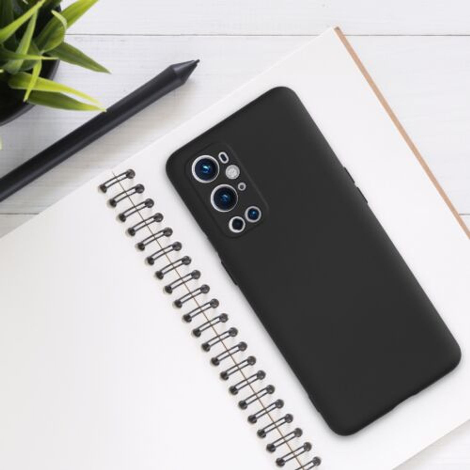 Husa pentru OnePlus 9 Pro, Silicon, Negru, 55349.01 fotografia produsului View 3 L