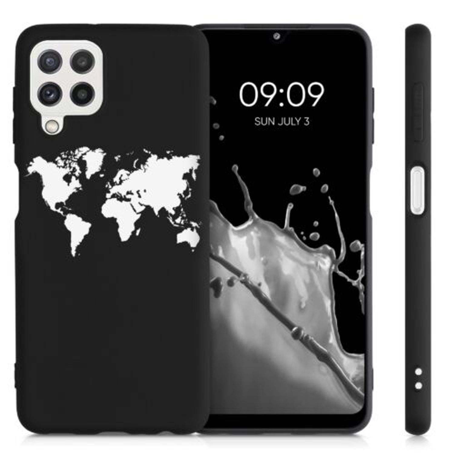 Husa pentru Samsung Galaxy A22, Silicon, Negru, 55497.02 fotografia produsului View 2 L