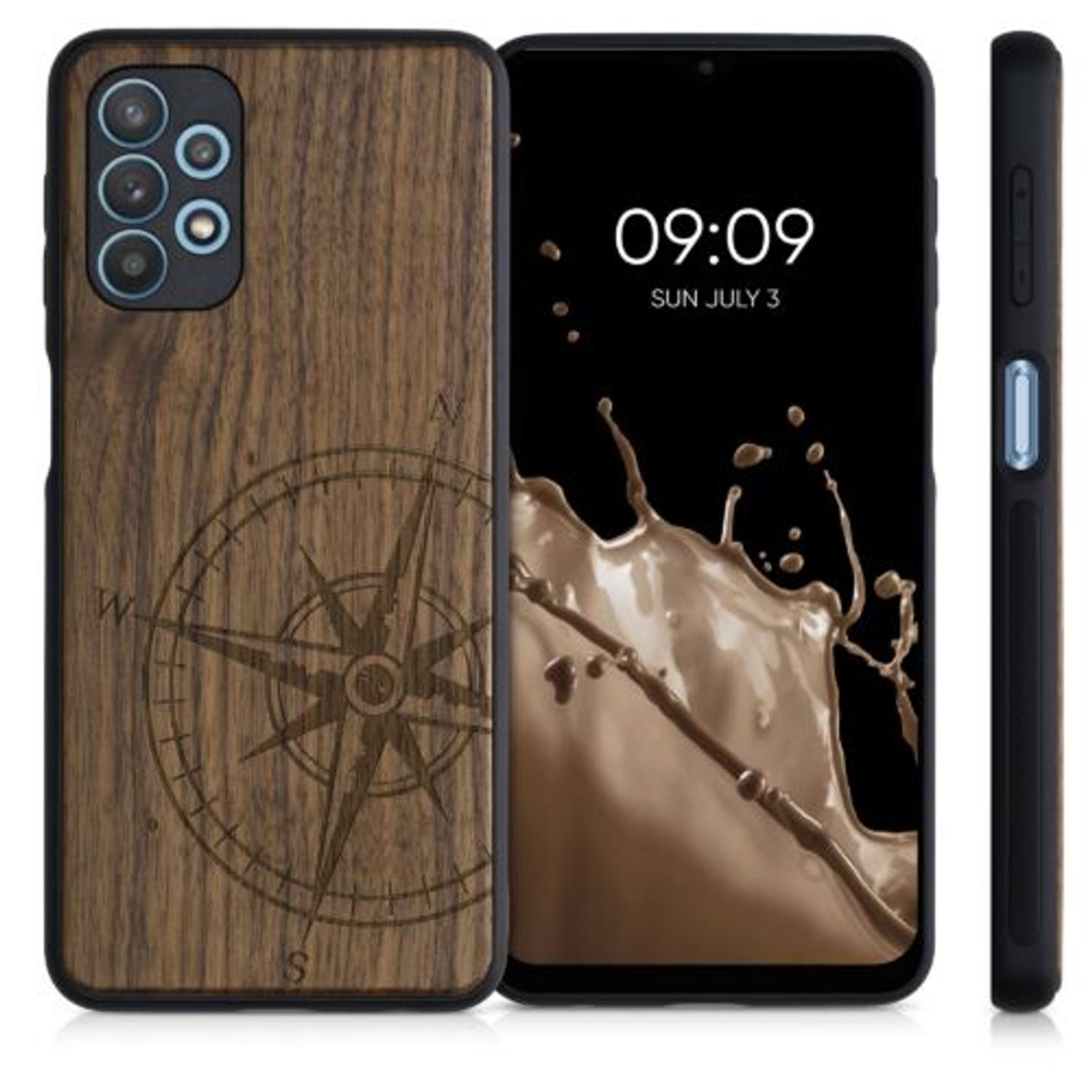 Husa pentru Samsung Galaxy A32 5G, Lemn, Maro, 54873.01 fotografia produsului View 2 L