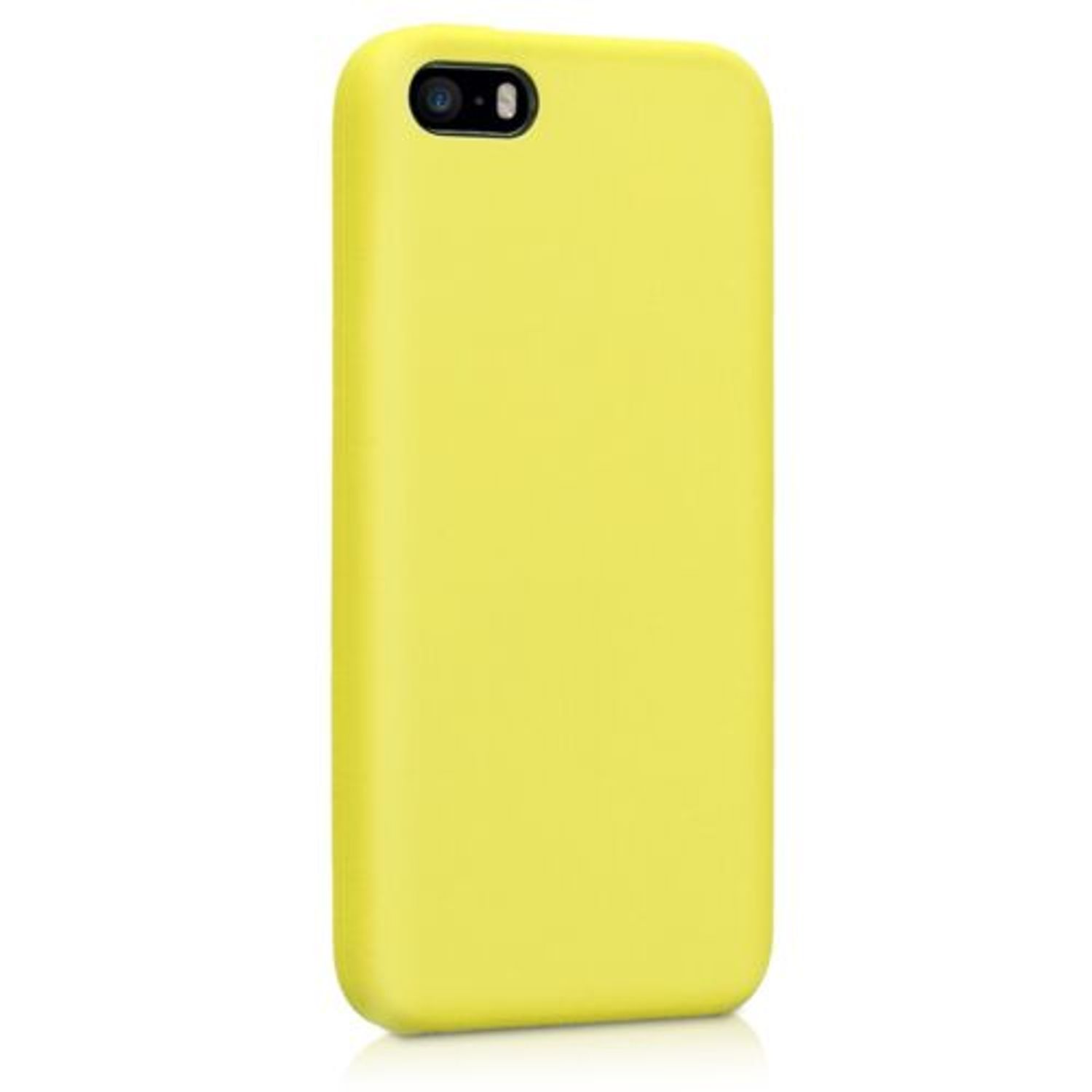 Husa pentru Apple iPhone 5/iPhone 5s/iPhone SE, Silicon, Galben, 42766.30 fotografia produsului View 8 L