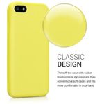 Husa pentru Apple iPhone 5/iPhone 5s/iPhone SE, Silicon, Galben, 42766.30 fotografia produsului View 4 S