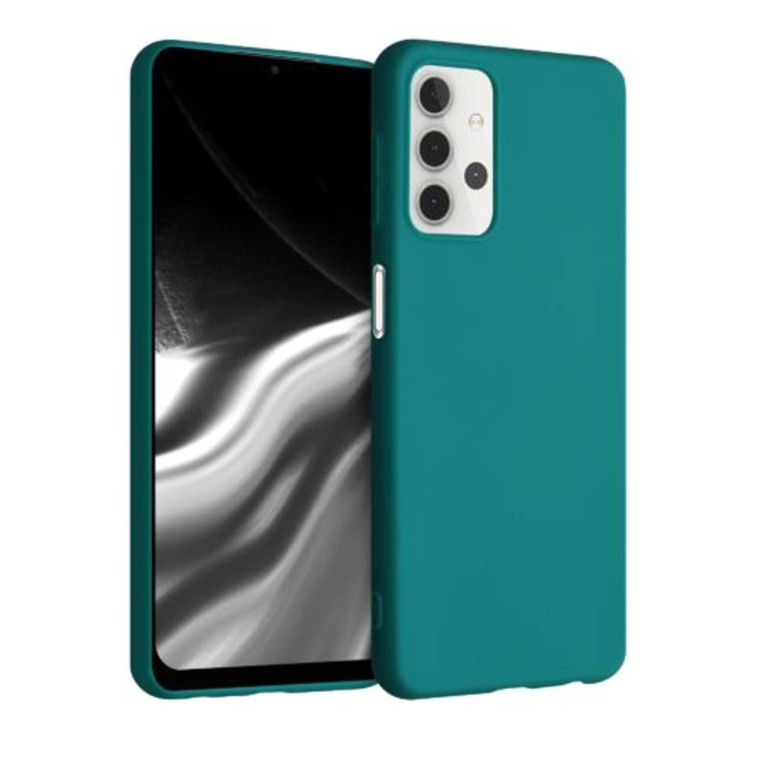 Husa pentru Samsung Galaxy A32 5G, Silicon, Verde, 54328.57 fotografia produsului