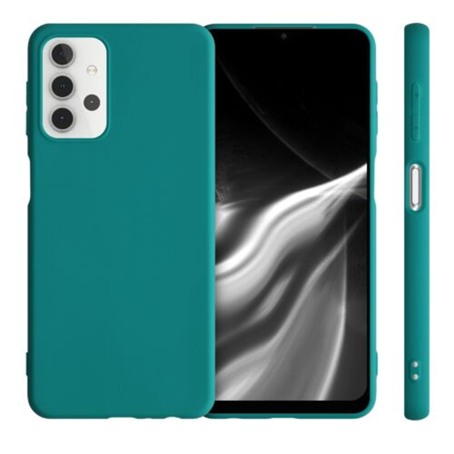 Husa pentru Samsung Galaxy A32 5G, Silicon, Verde, 54328.57 fotografia produsului View 2 L