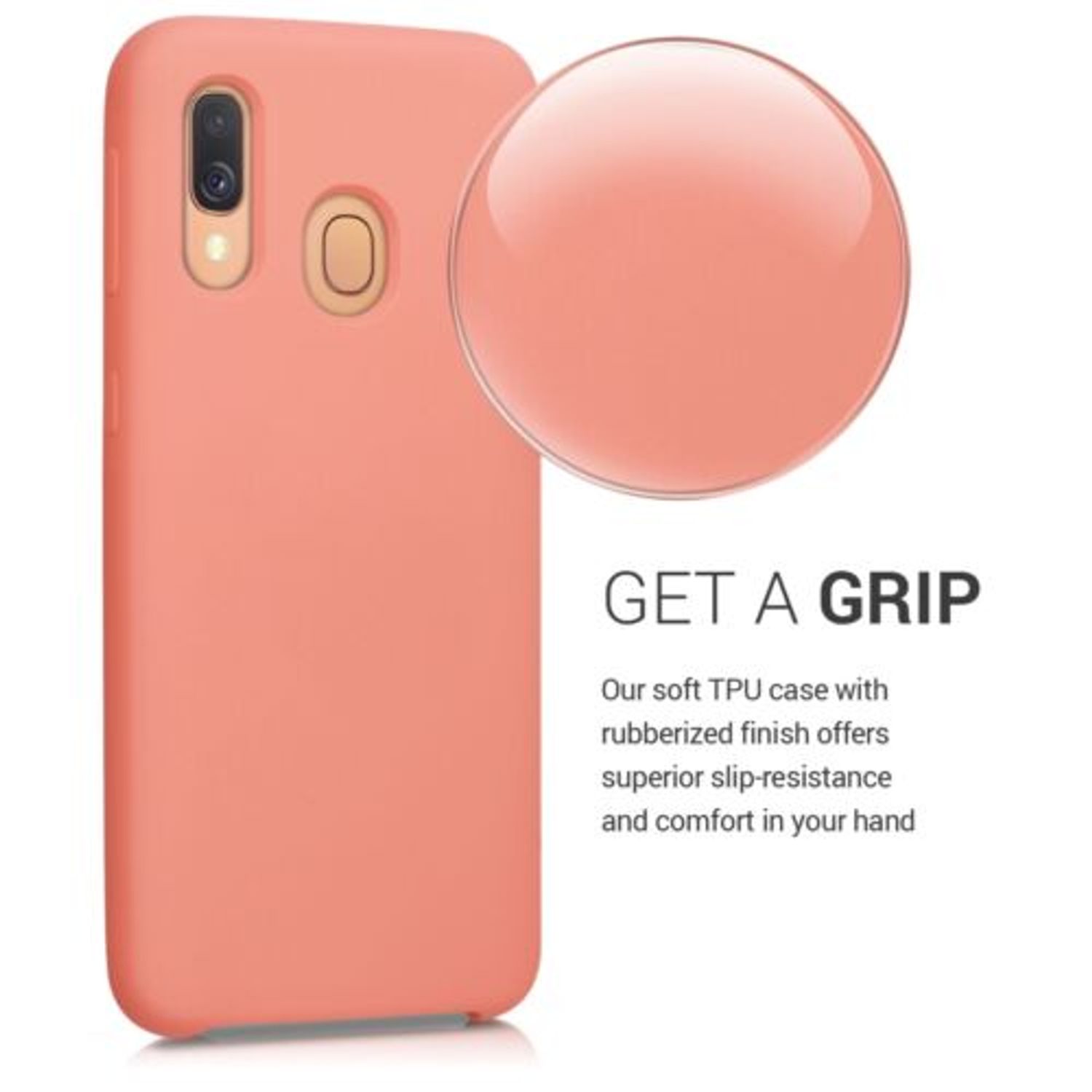 Husa pentru Samsung Galaxy A40, Silicon, Rose Gold, 49091.56 fotografia produsului View 13 L