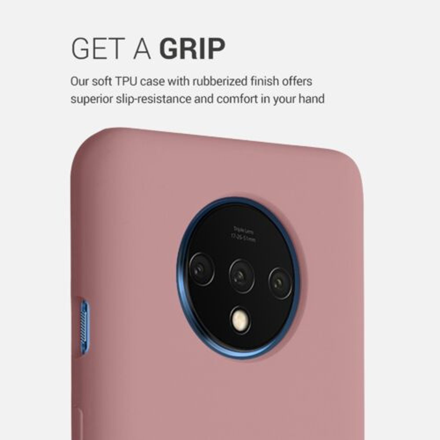 Husa pentru OnePlus 7T, Silicon, Roz, 50403.193 fotografia produsului View 4 L
