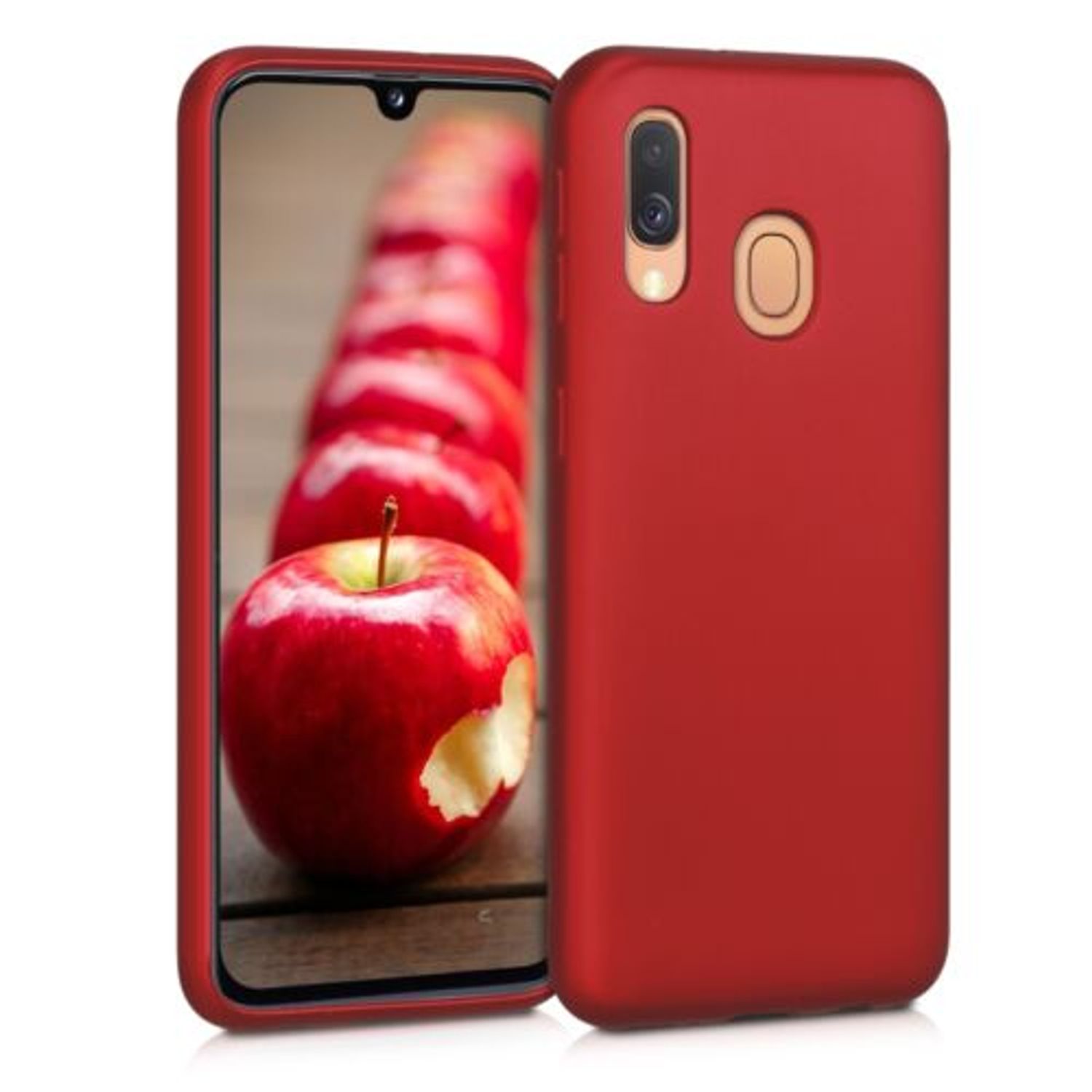 Husa pentru Samsung Galaxy A40, Silicon, Rosu, 48546.36 fotografia produsului