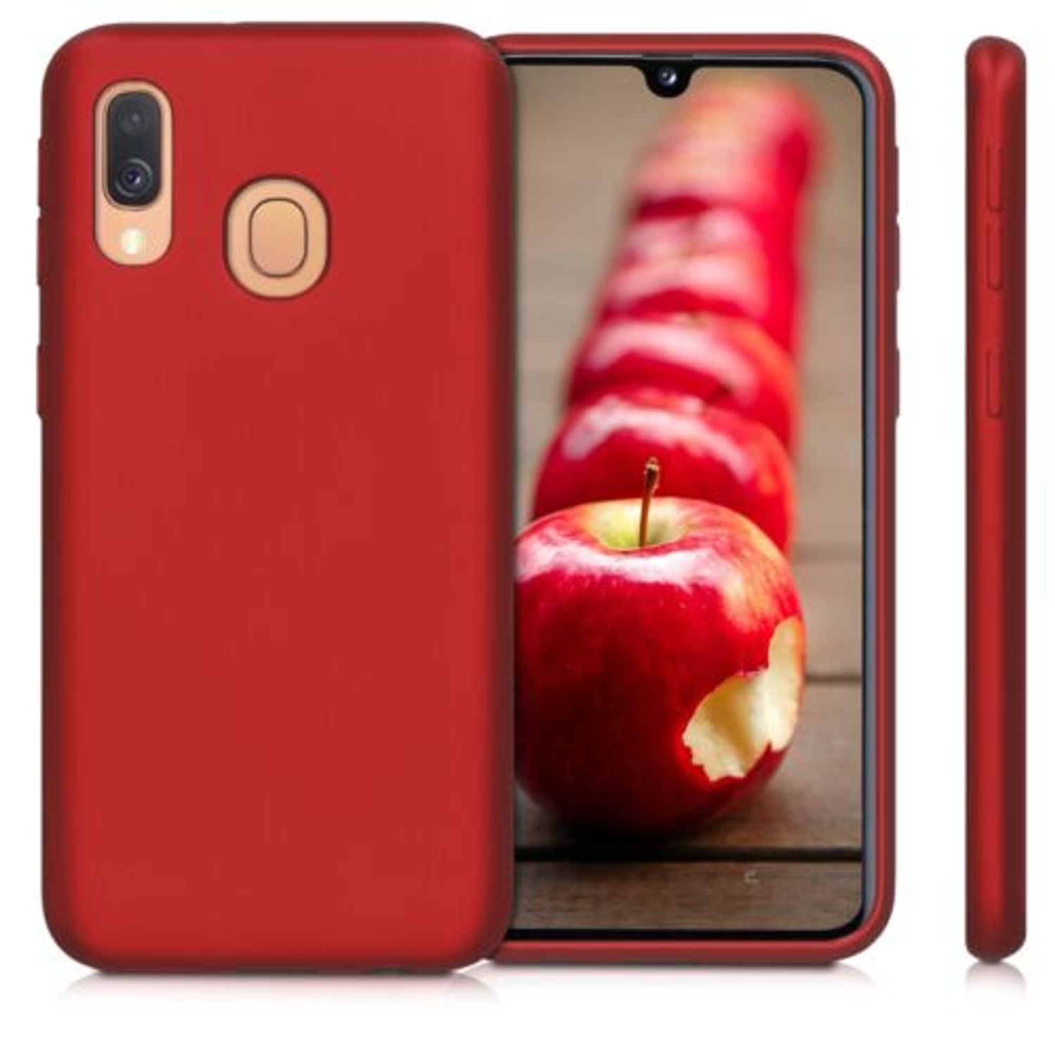 Husa pentru Samsung Galaxy A40, Silicon, Rosu, 48546.36 fotografia produsului View 2 L