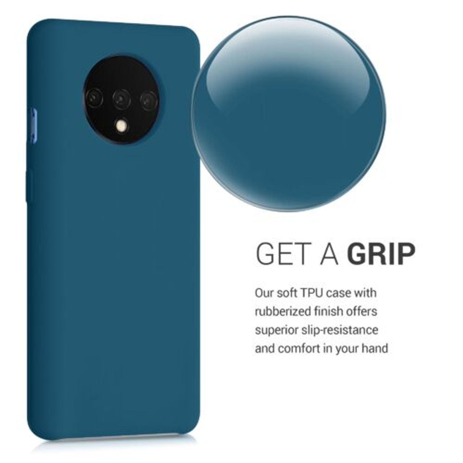 Husa pentru OnePlus 7T, Silicon, Verde, 50403.57 fotografia produsului View 4 L