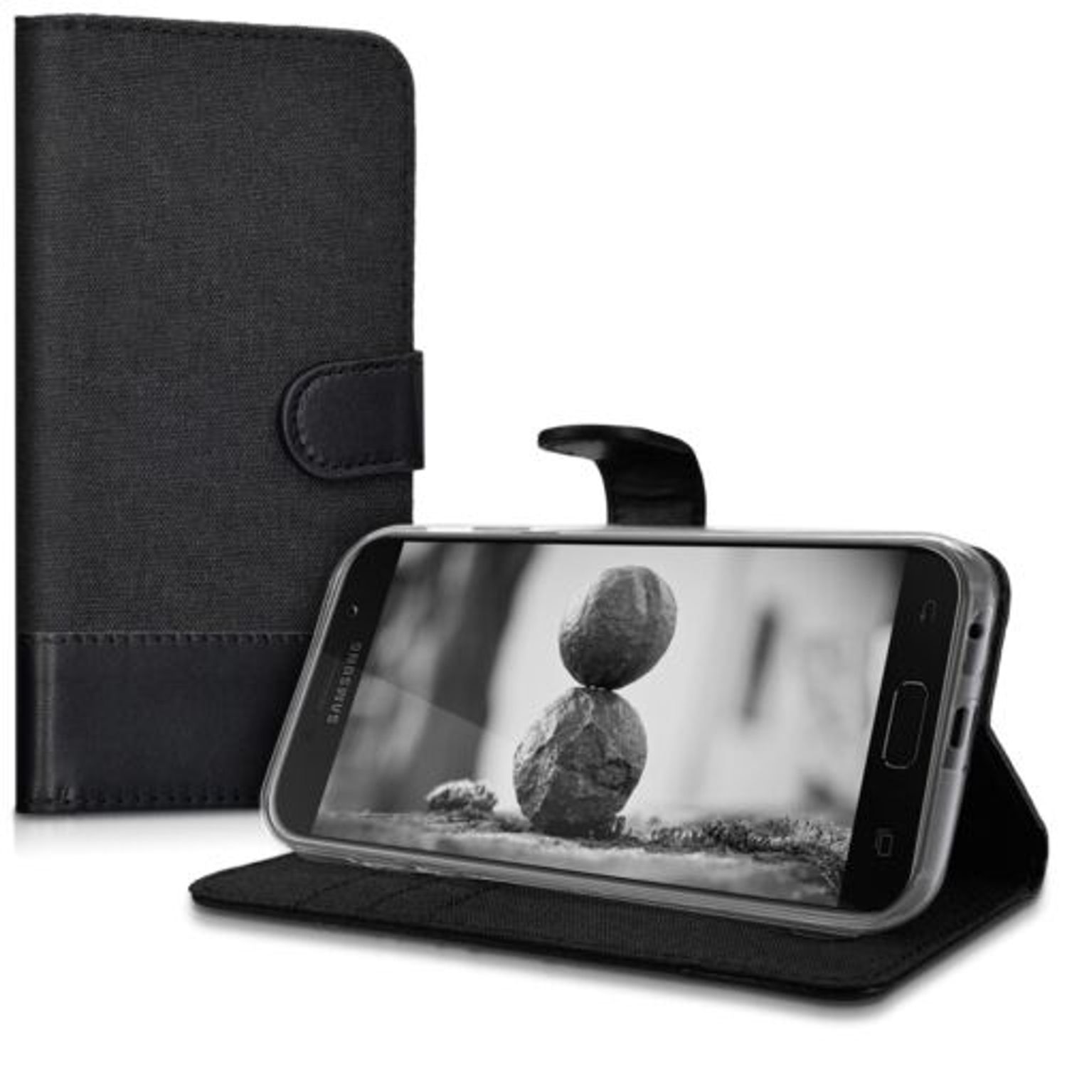 Husa pentru Samsung Galaxy A5 (2017), Textil, Negru, 40709.73 fotografia produsului View 2 L