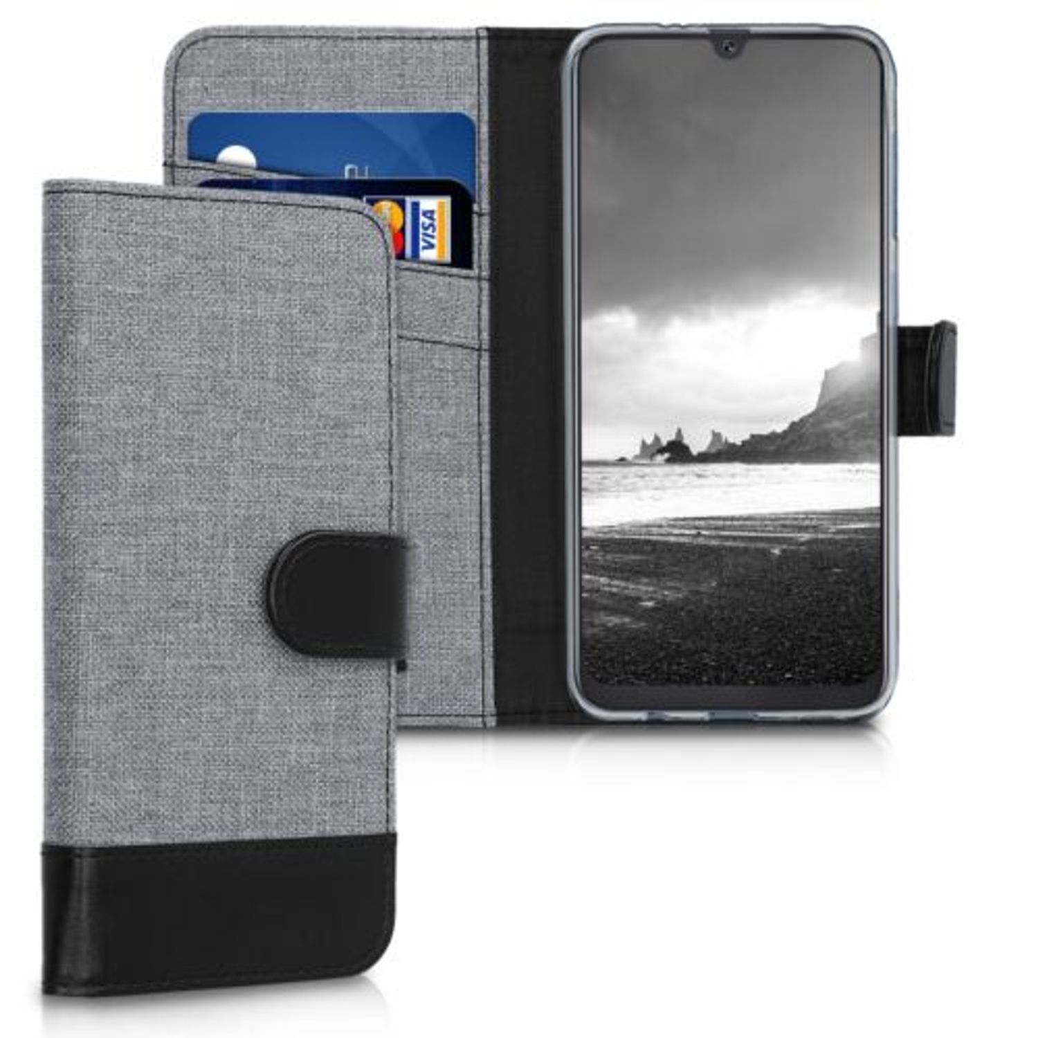 Husa pentru Samsung Galaxy A50, Textil, Gri, 48064.22 fotografia produsului