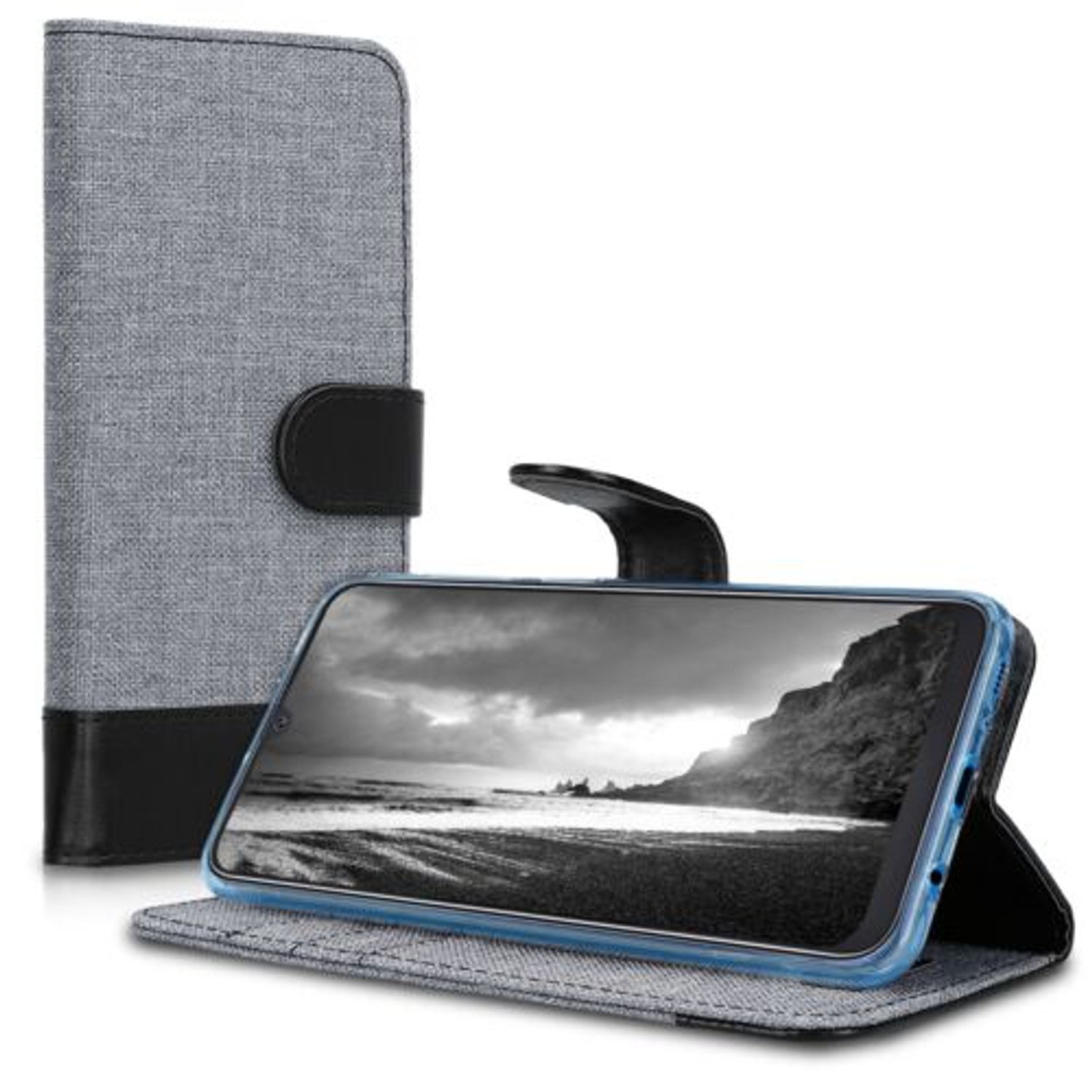 Husa pentru Samsung Galaxy A50, Textil, Gri, 48064.22 fotografia produsului View 2 L