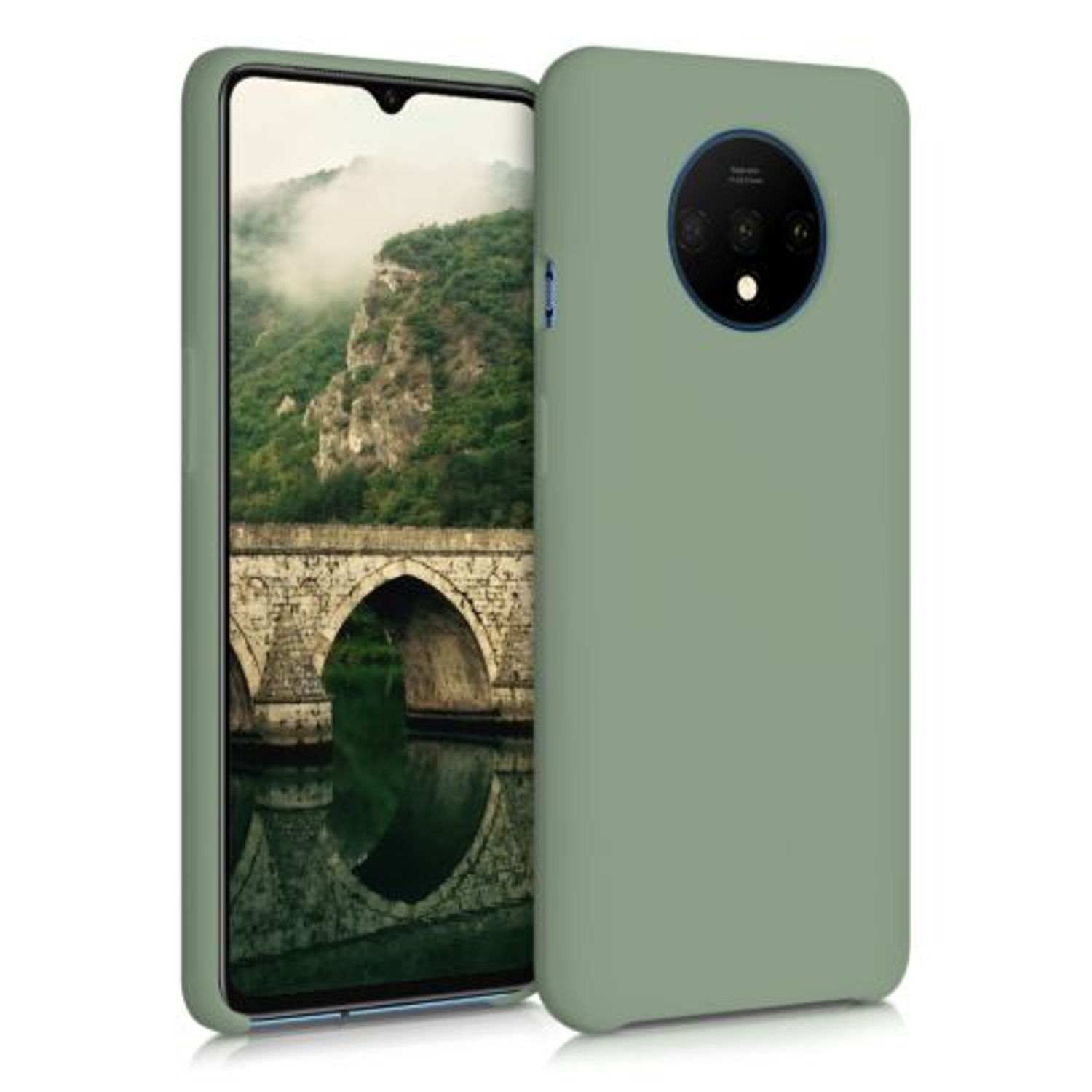 Husa pentru OnePlus 7T, Silicon, Verde, 50403.172 fotografia produsului