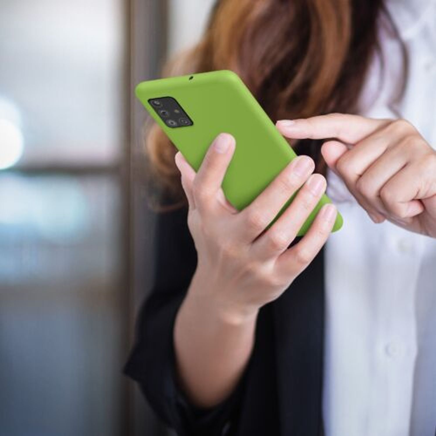 Husa pentru Samsung Galaxy A51, Silicon, Verde, 51197.220 fotografia produsului View 8 L