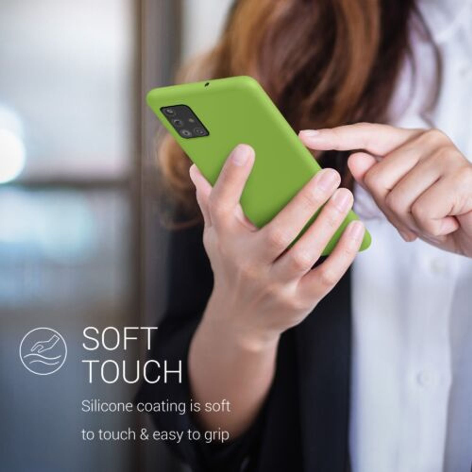 Husa pentru Samsung Galaxy A51, Silicon, Verde, 51197.220 fotografia produsului View 4 L