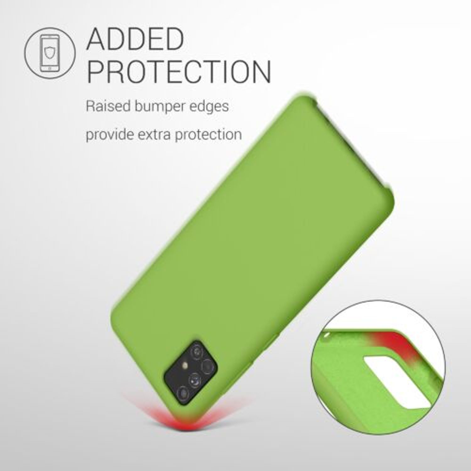 Husa pentru Samsung Galaxy A51, Silicon, Verde, 51197.220 fotografia produsului View 6 L