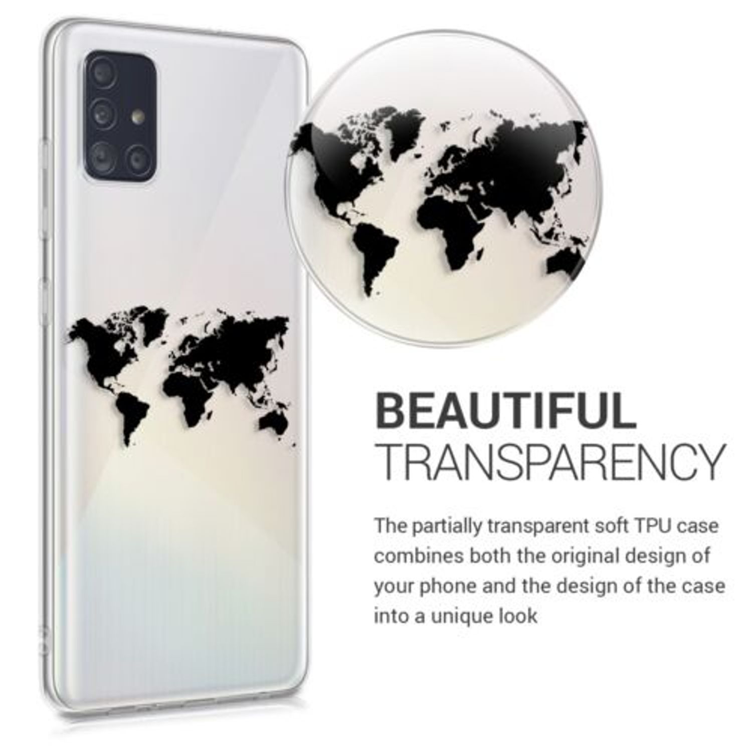 Husa pentru Samsung Galaxy A51, Silicon, Negru, 51199.11 fotografia produsului View 4 L