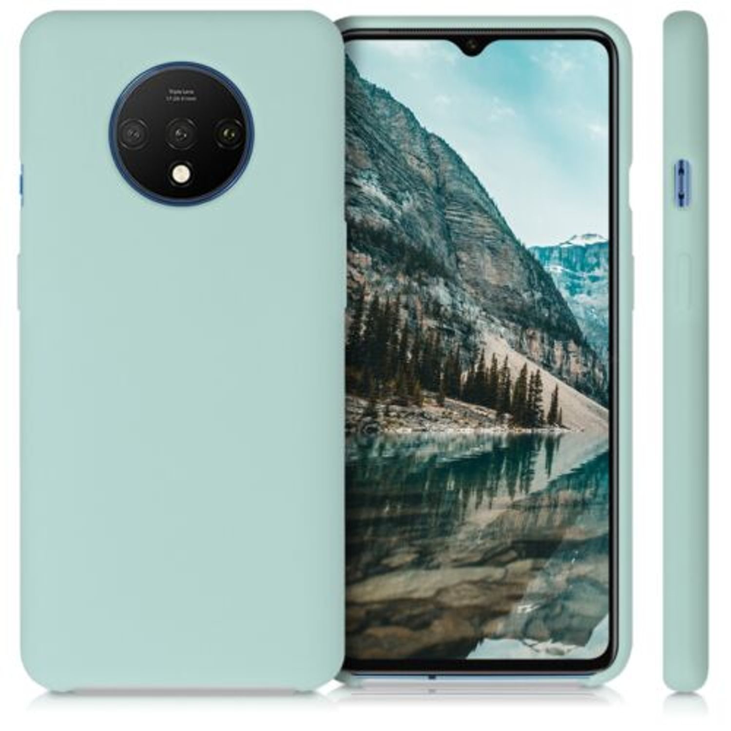 Husa pentru OnePlus 7T, Silicon, Verde, 50403.71 fotografia produsului View 2 L