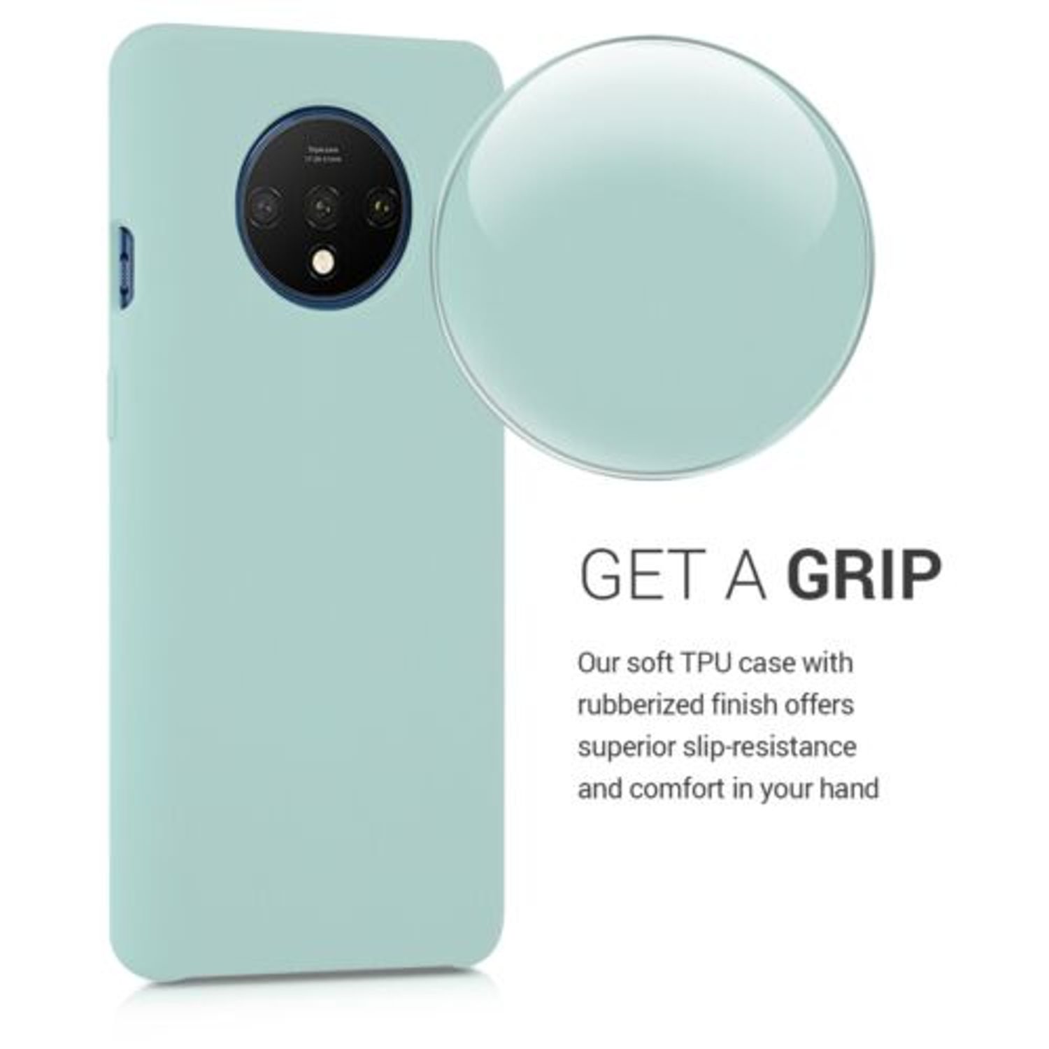 Husa pentru OnePlus 7T, Silicon, Verde, 50403.71 fotografia produsului View 4 L