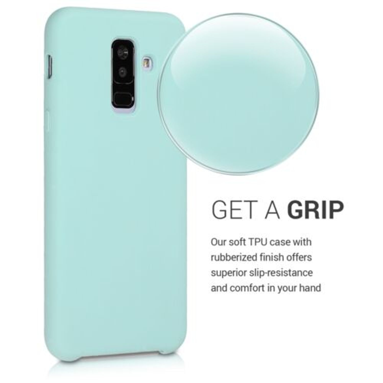 Husa pentru Samsung Galaxy A6 Plus, Silicon, Verde, 46379.50 fotografia produsului View 4 L