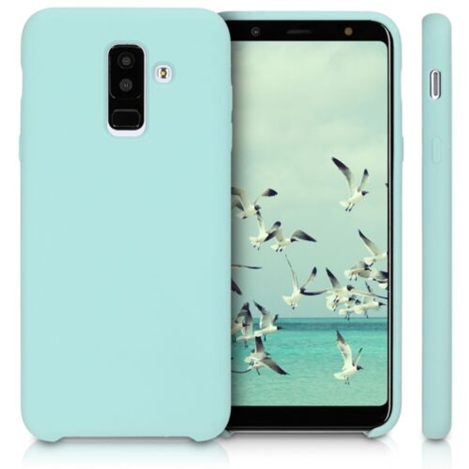 Husa pentru Samsung Galaxy A6 Plus, Silicon, Verde, 46379.50 fotografia produsului View 2 L