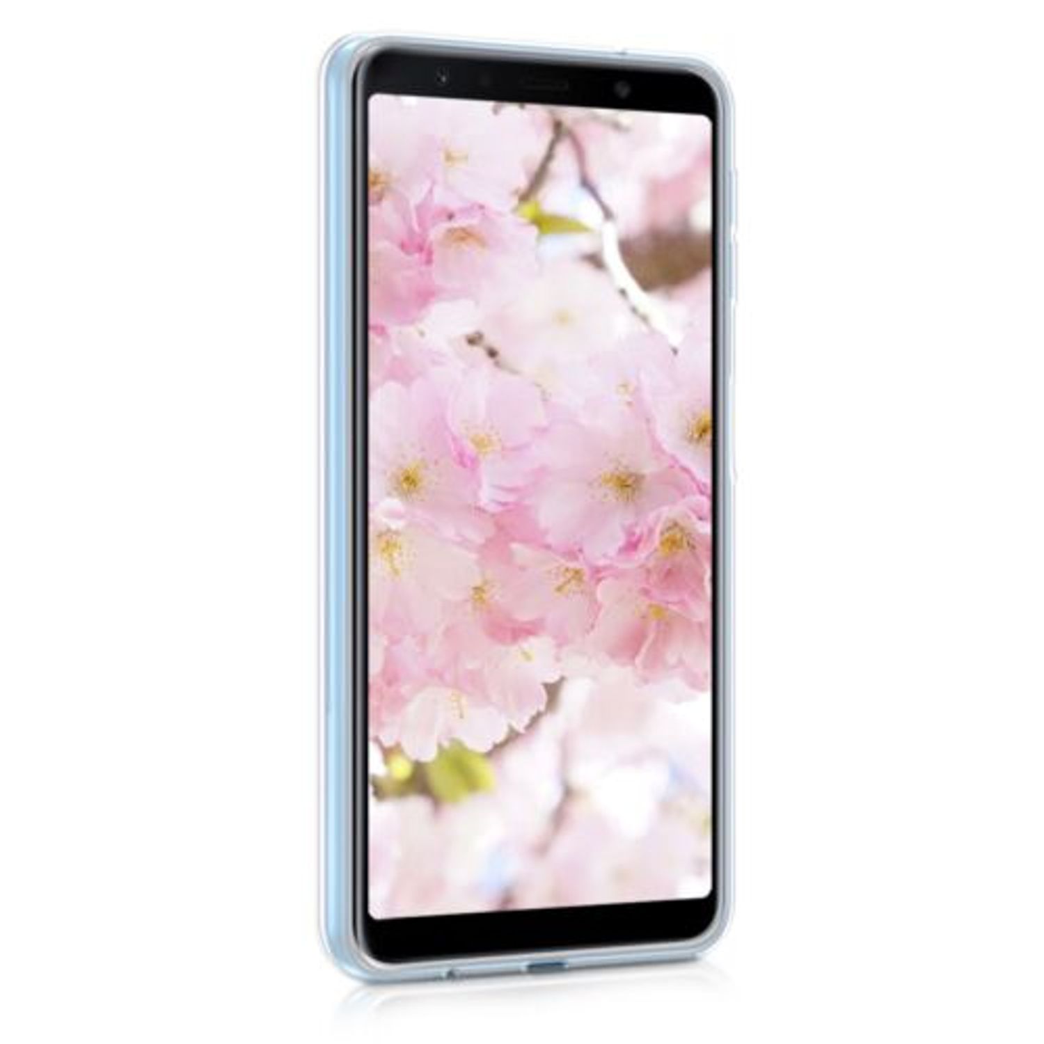 Husa pentru Samsung Galaxy A7 (2018), Silicon, Roz, 46430.01 fotografia produsului View 3 L