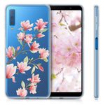 Husa pentru Samsung Galaxy A7 (2018), Silicon, Roz, 46430.01 fotografia produsului View 2 S
