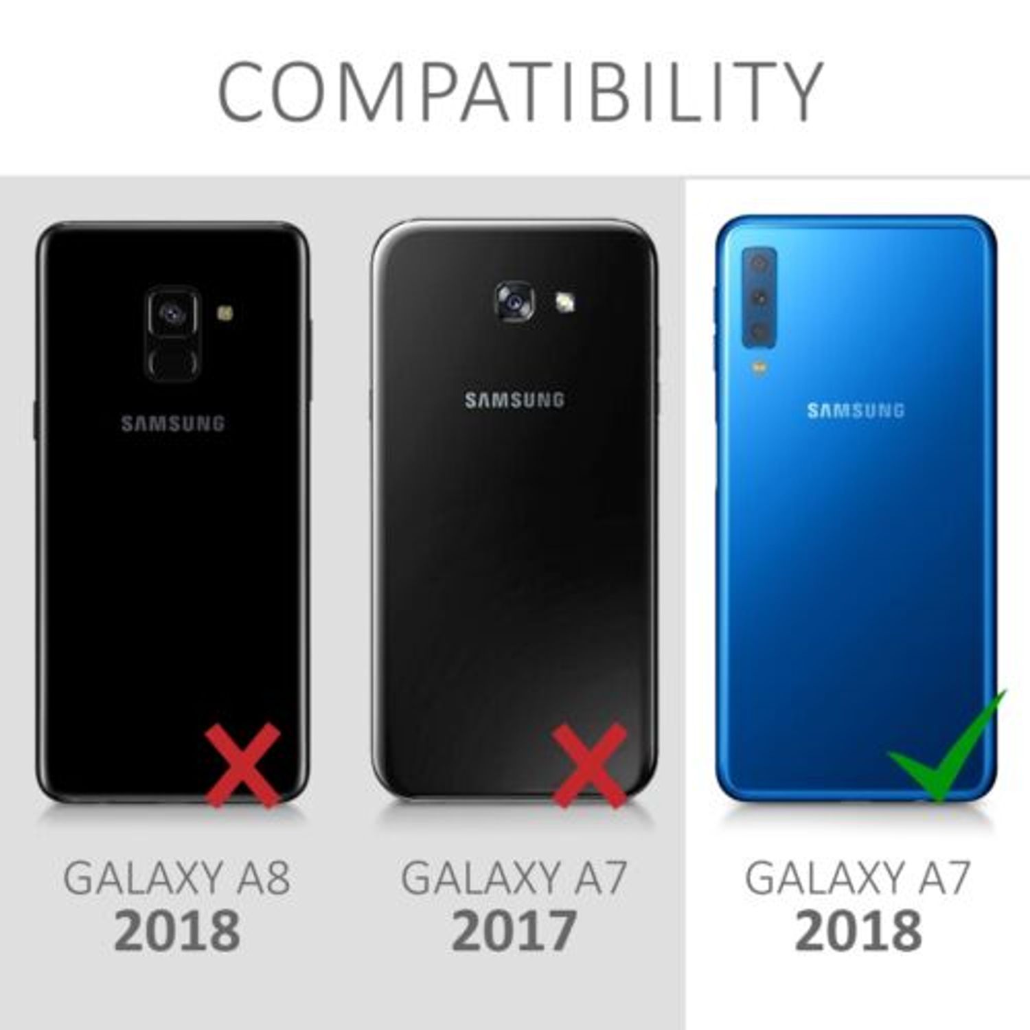 Husa pentru Samsung Galaxy A7 (2018), Silicon, Roz, 46430.01 fotografia produsului View 6 L