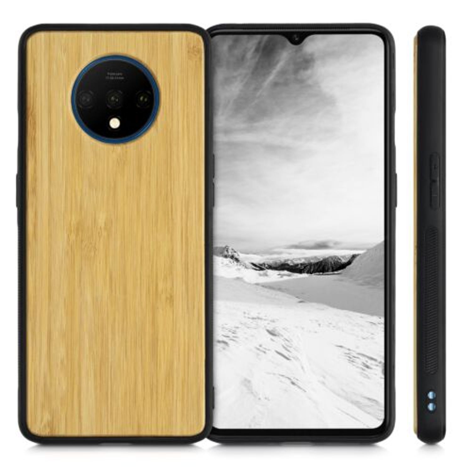 Husa pentru OnePlus 7T, Lemn, Maro, 50804.24 fotografia produsului View 2 L