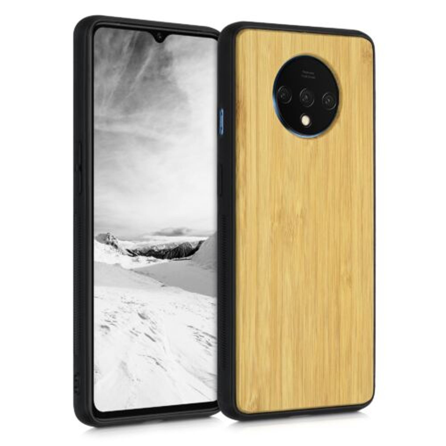 Husa pentru OnePlus 7T, Lemn, Maro, 50804.24 fotografia produsului