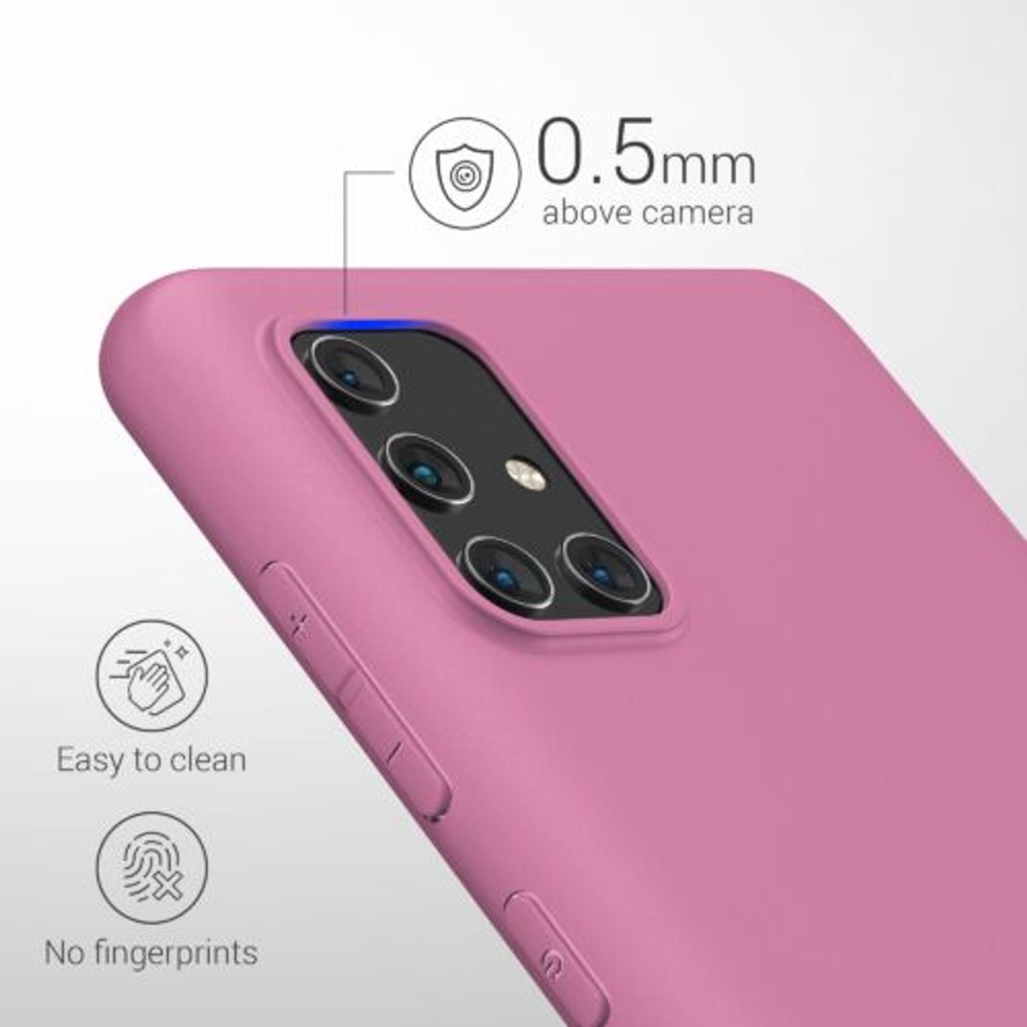 Husa pentru Samsung Galaxy A71, Silicon, Roz, 51208.167 fotografia produsului View 4 L