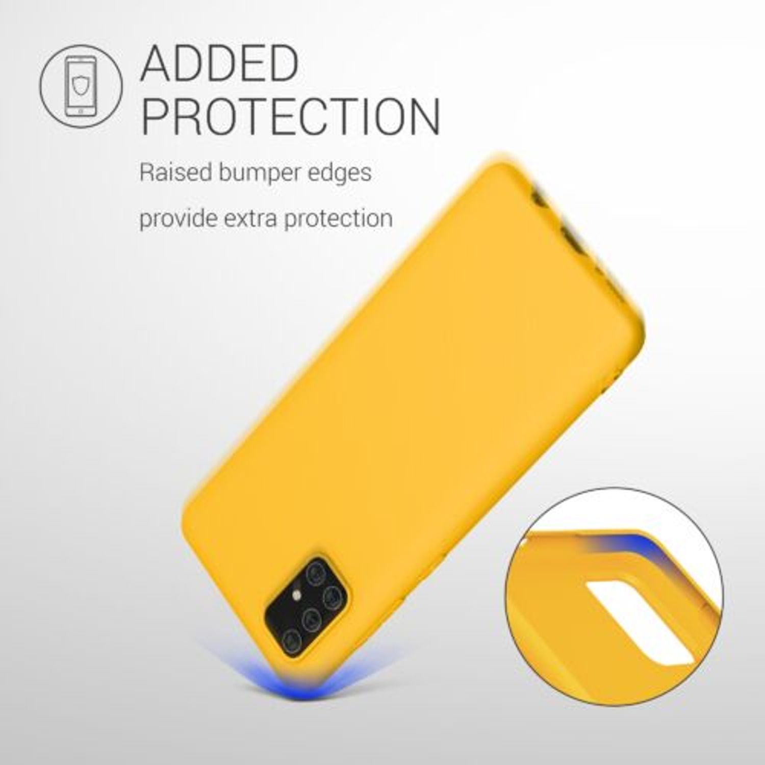 Husa pentru Samsung Galaxy A71, Silicon, Galben, 51208.143 fotografia produsului View 7 L