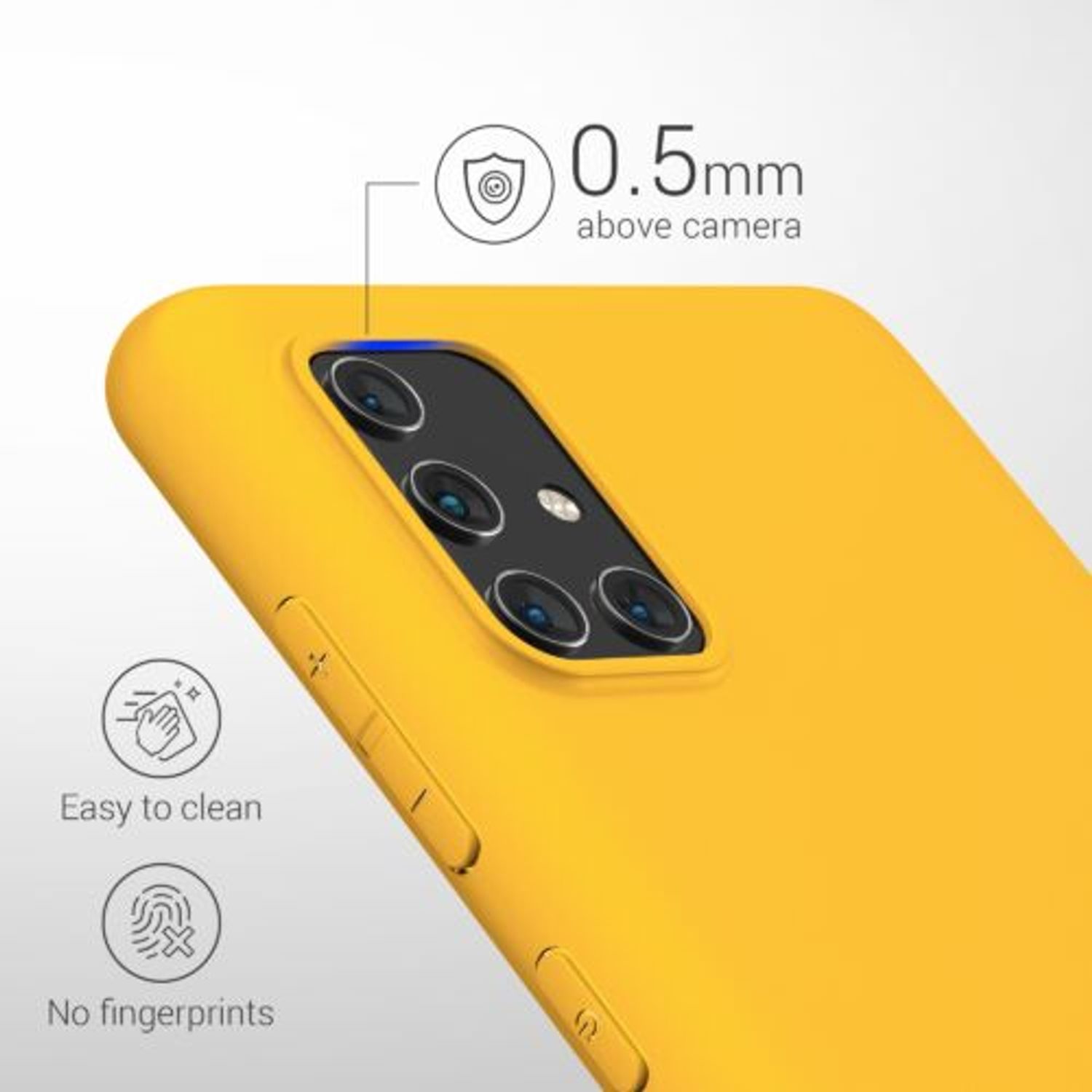 Husa pentru Samsung Galaxy A71, Silicon, Galben, 51208.143 fotografia produsului View 4 L