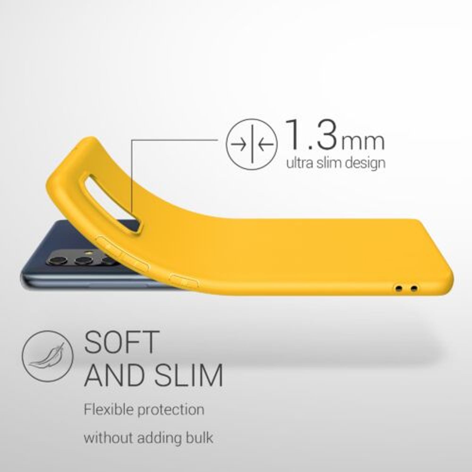Husa pentru Samsung Galaxy A71, Silicon, Galben, 51208.143 fotografia produsului View 3 L